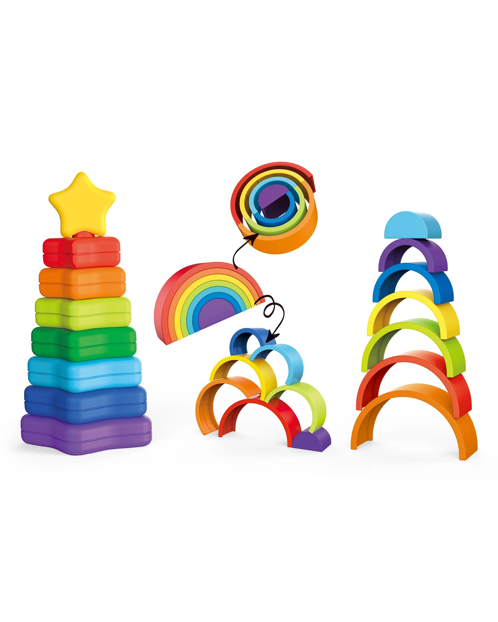 Bright Child Rainbow Stacking Towers
