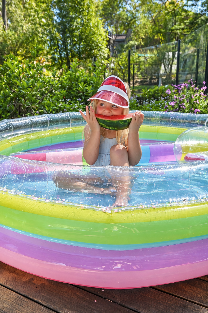 Rainbow Shimmer Ring Pool