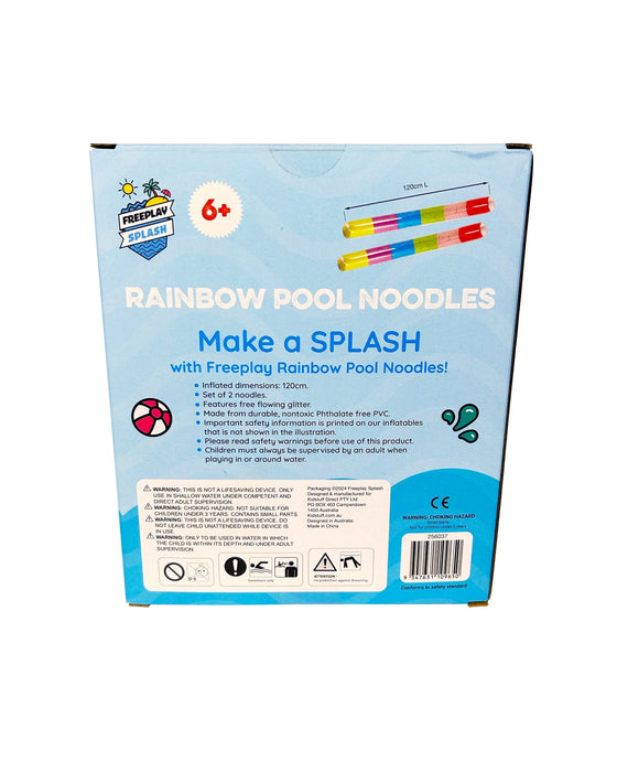 Freeplay Splash Rainbow Shimmer Pool Noodles- set of 2