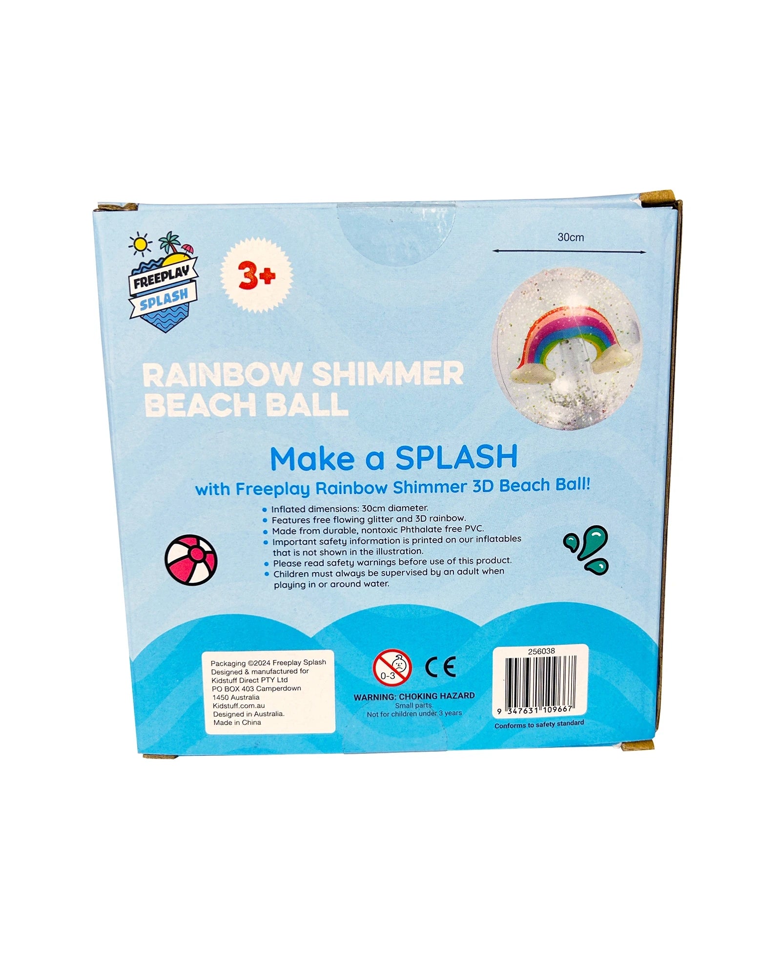 Freeplay Splash Rainbow Shimmer 3D Beach Ball