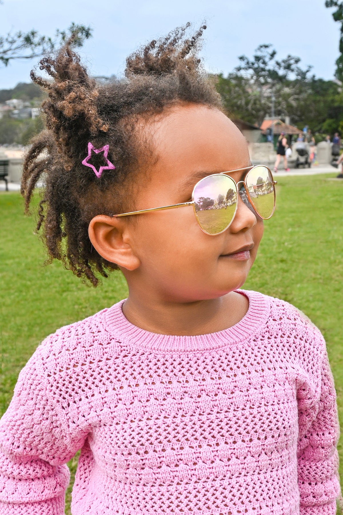 Sunbug Rose Gold Pilot Sunglasses