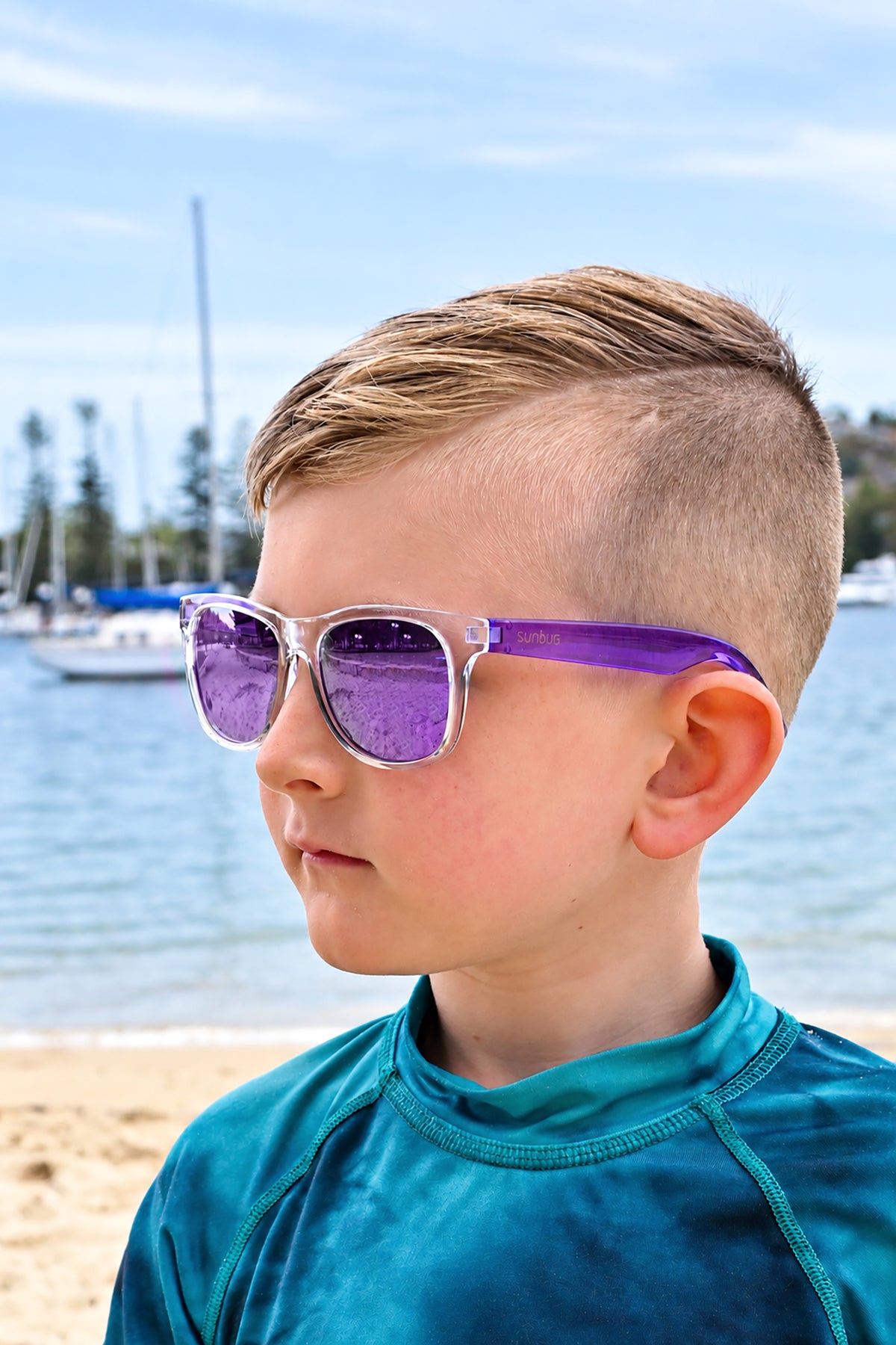Transparent Purple Ways Sunglasses