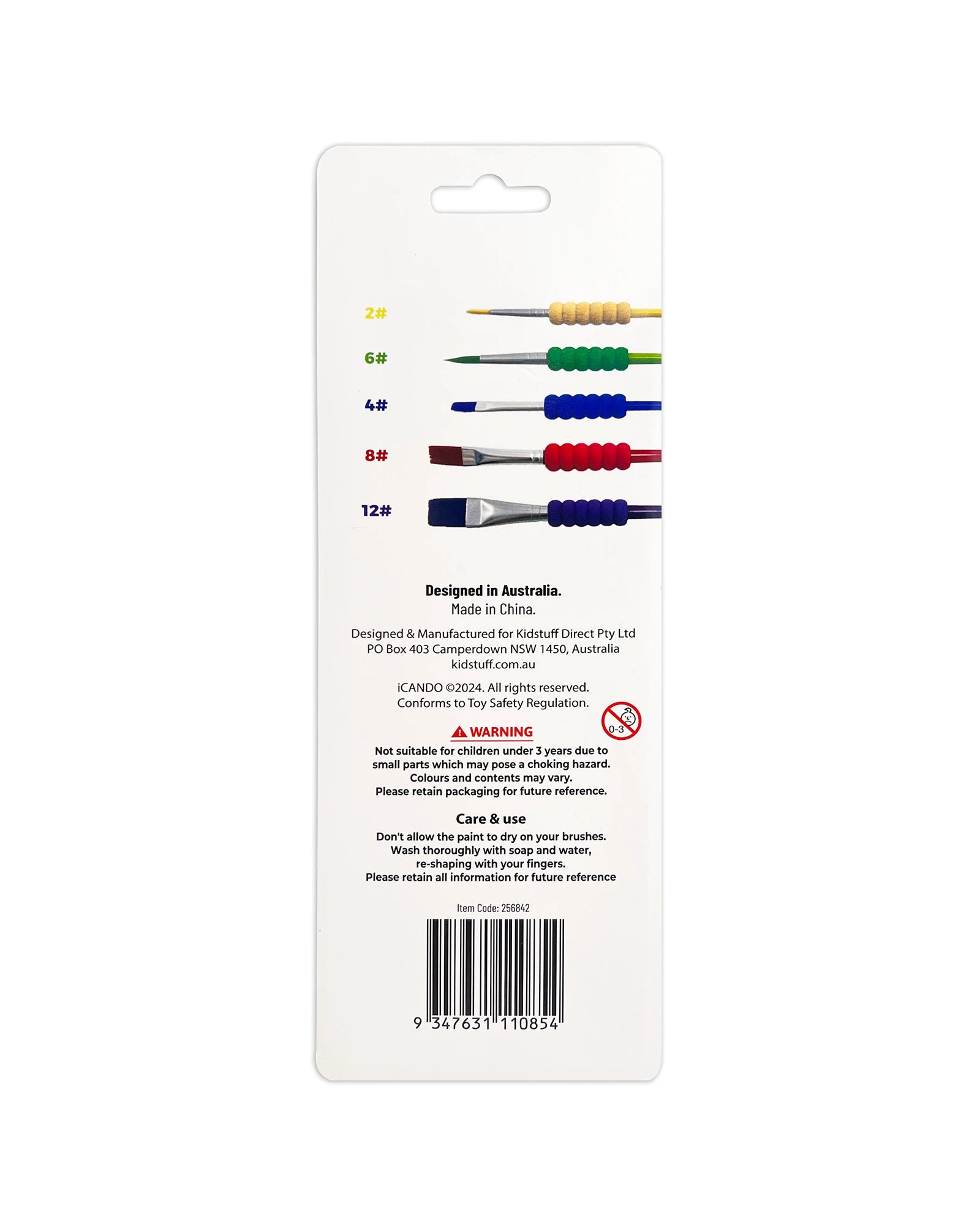 Icando Easy Grip Paint Brush Set