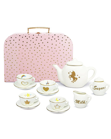 Porcelain White Unicorn Tea Set