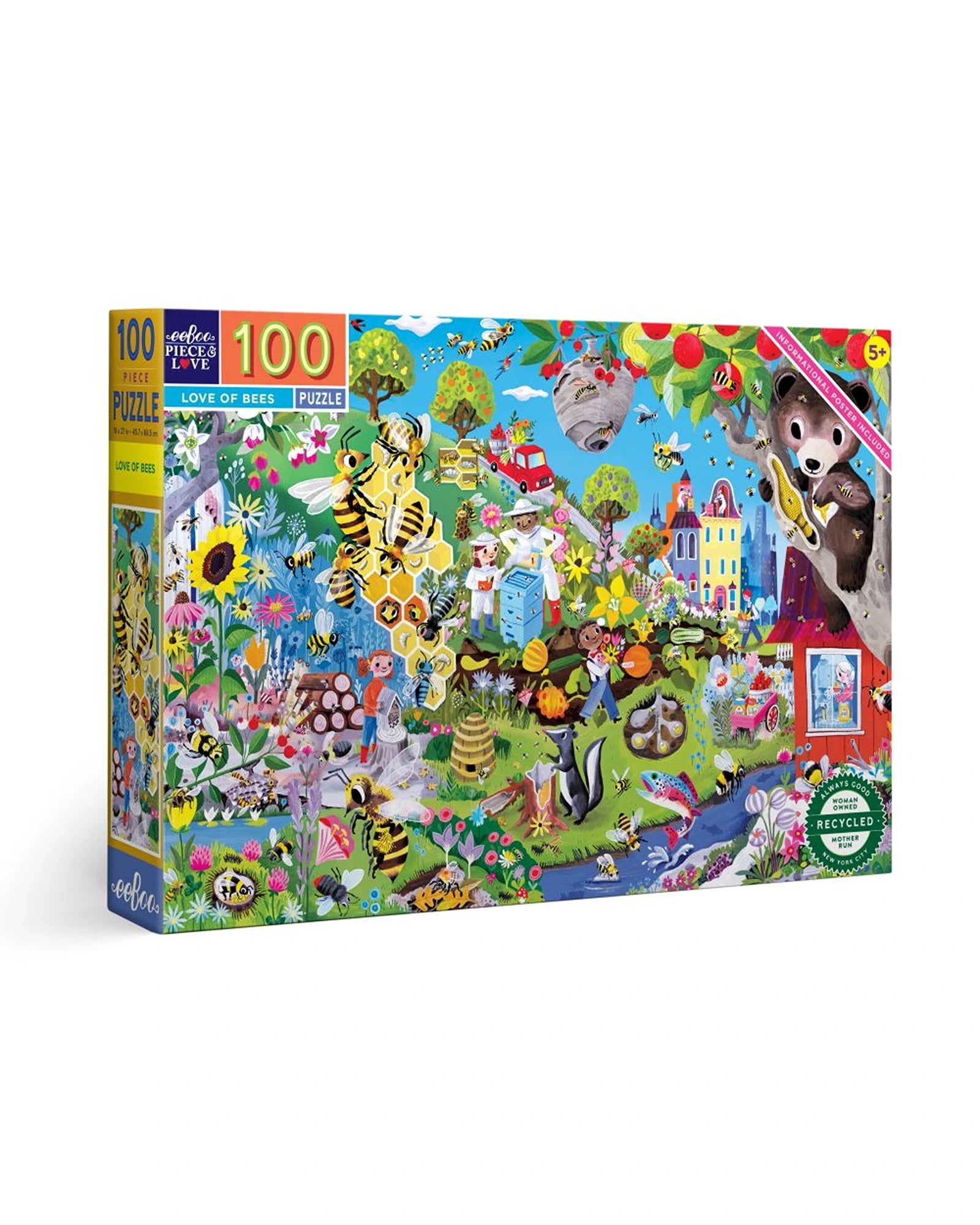 eeBoo 100PC Puzzle Love of Bees
