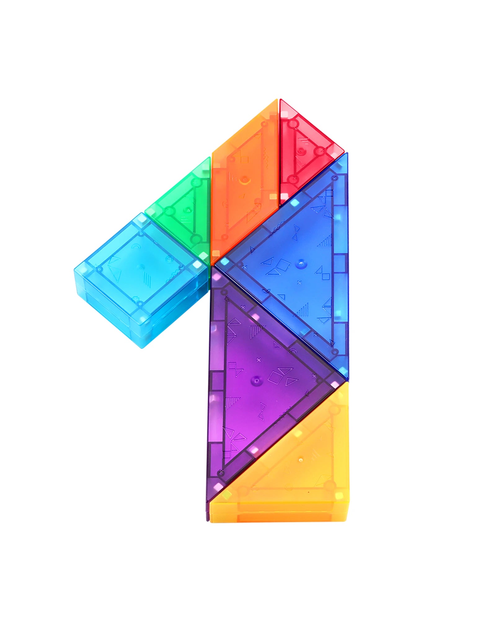 Magnetic Tile Tangram 61 Piece