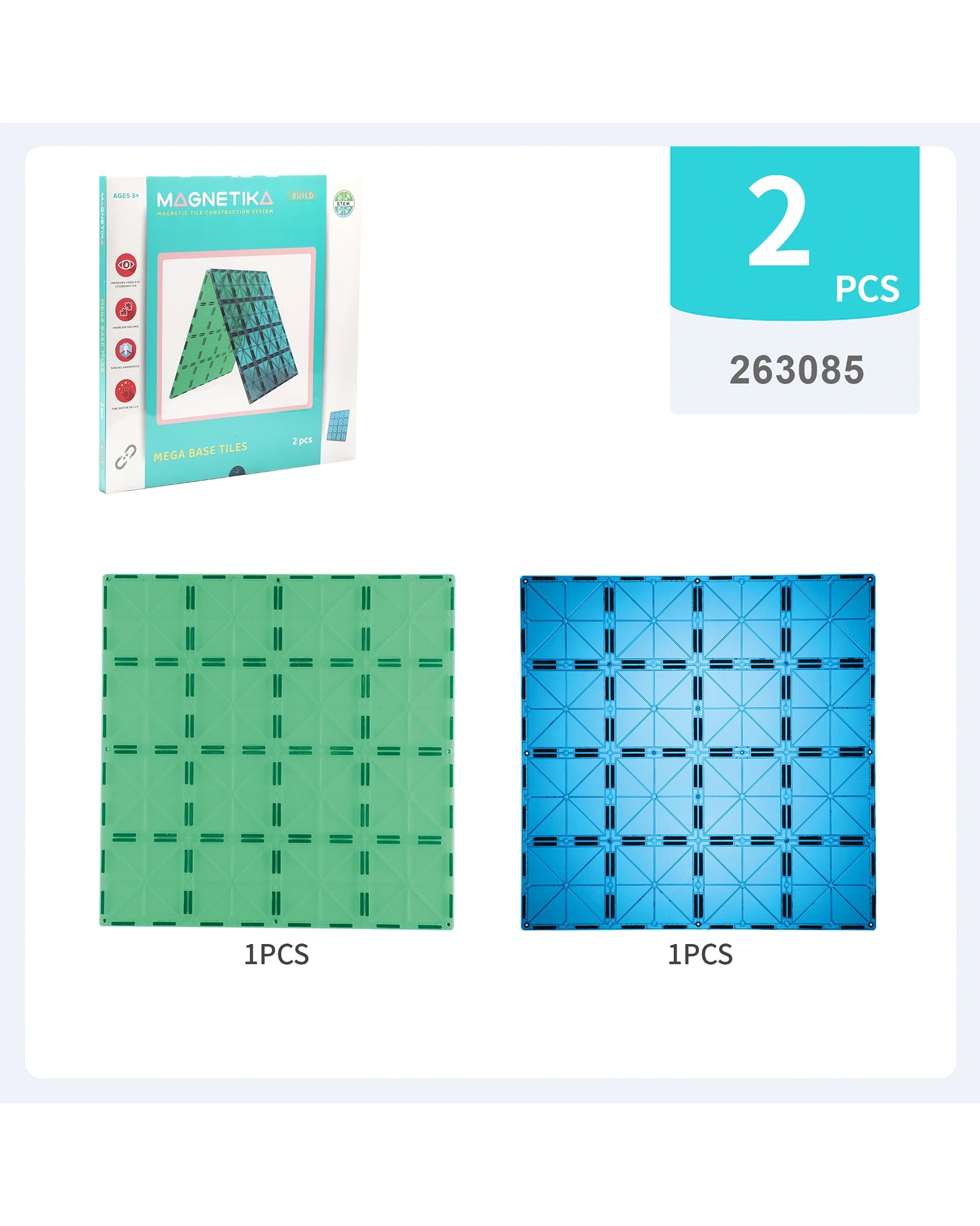 Magnetic XL Base Plate Tiles 2 Piece