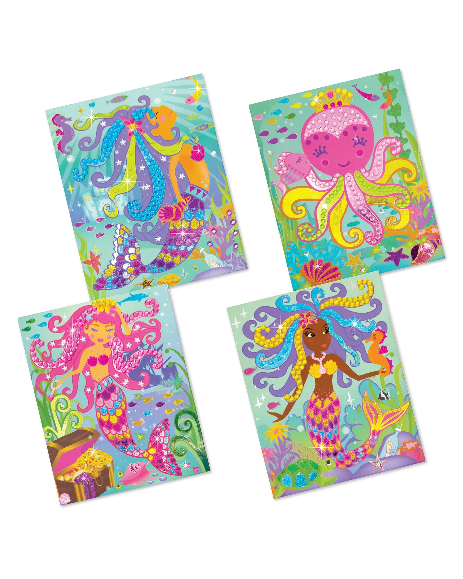 Mermaid Sparkling Foil & Gem Art