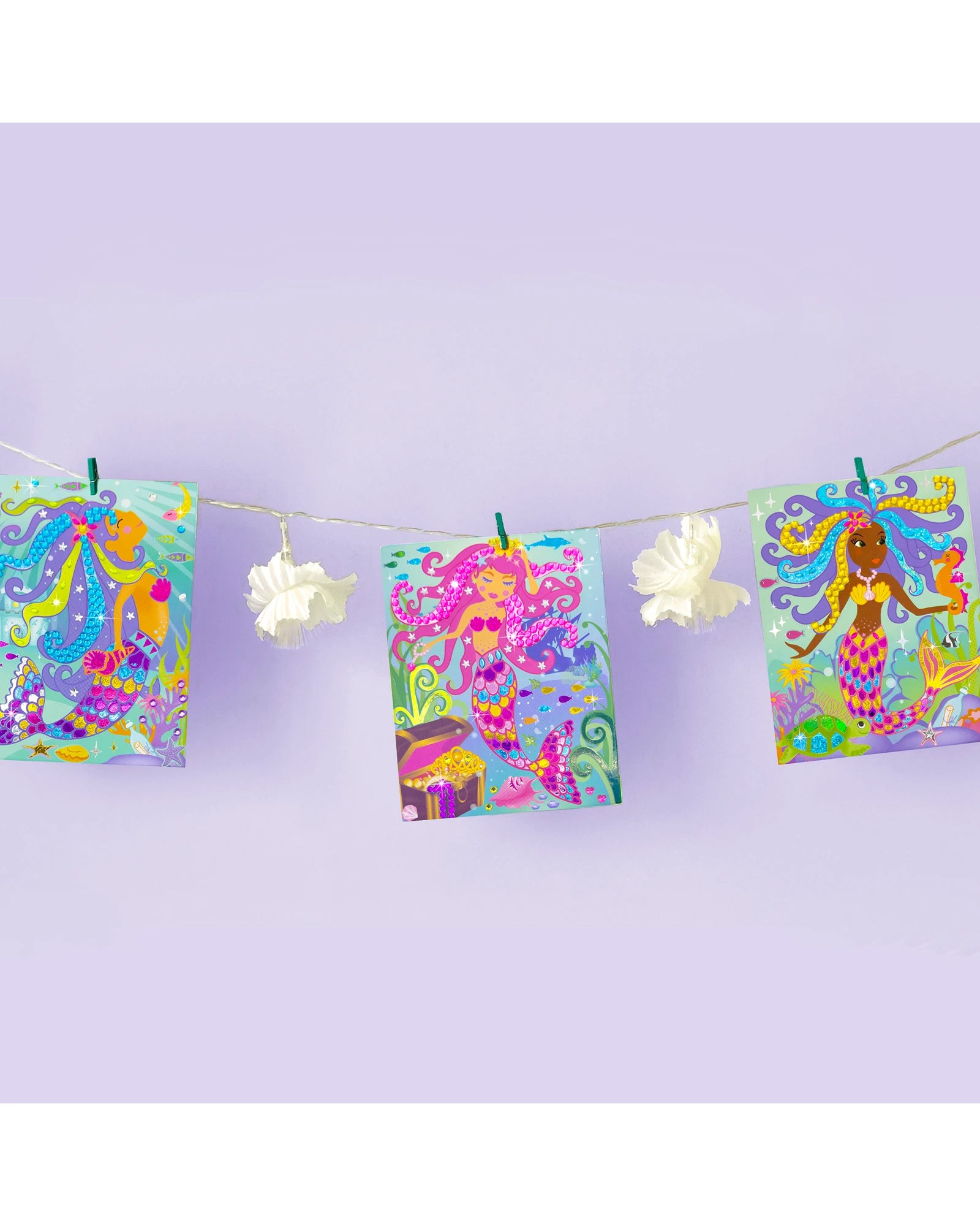Mermaid Sparkling Foil & Gem Art