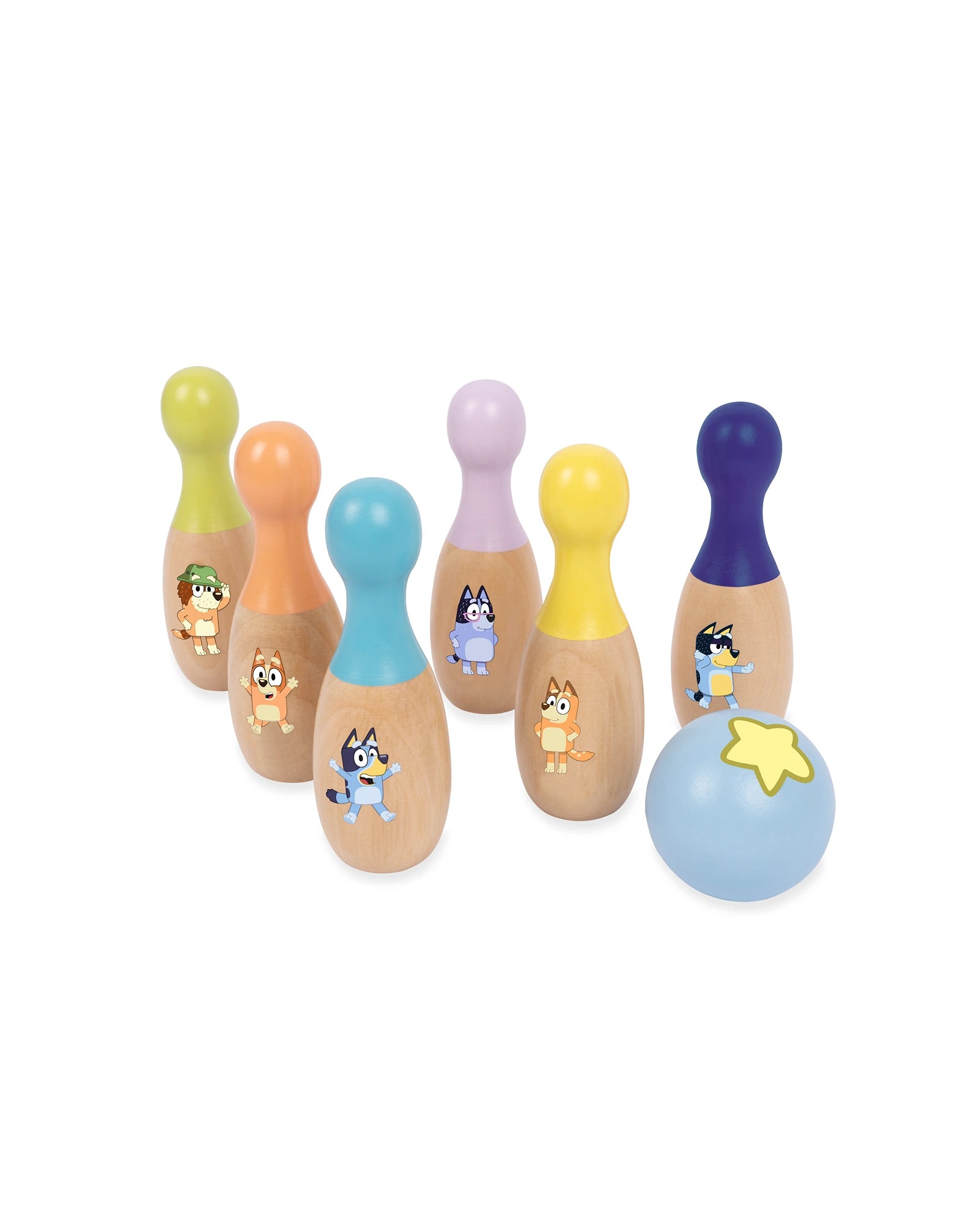 Bluey Wooden Character Skittles
