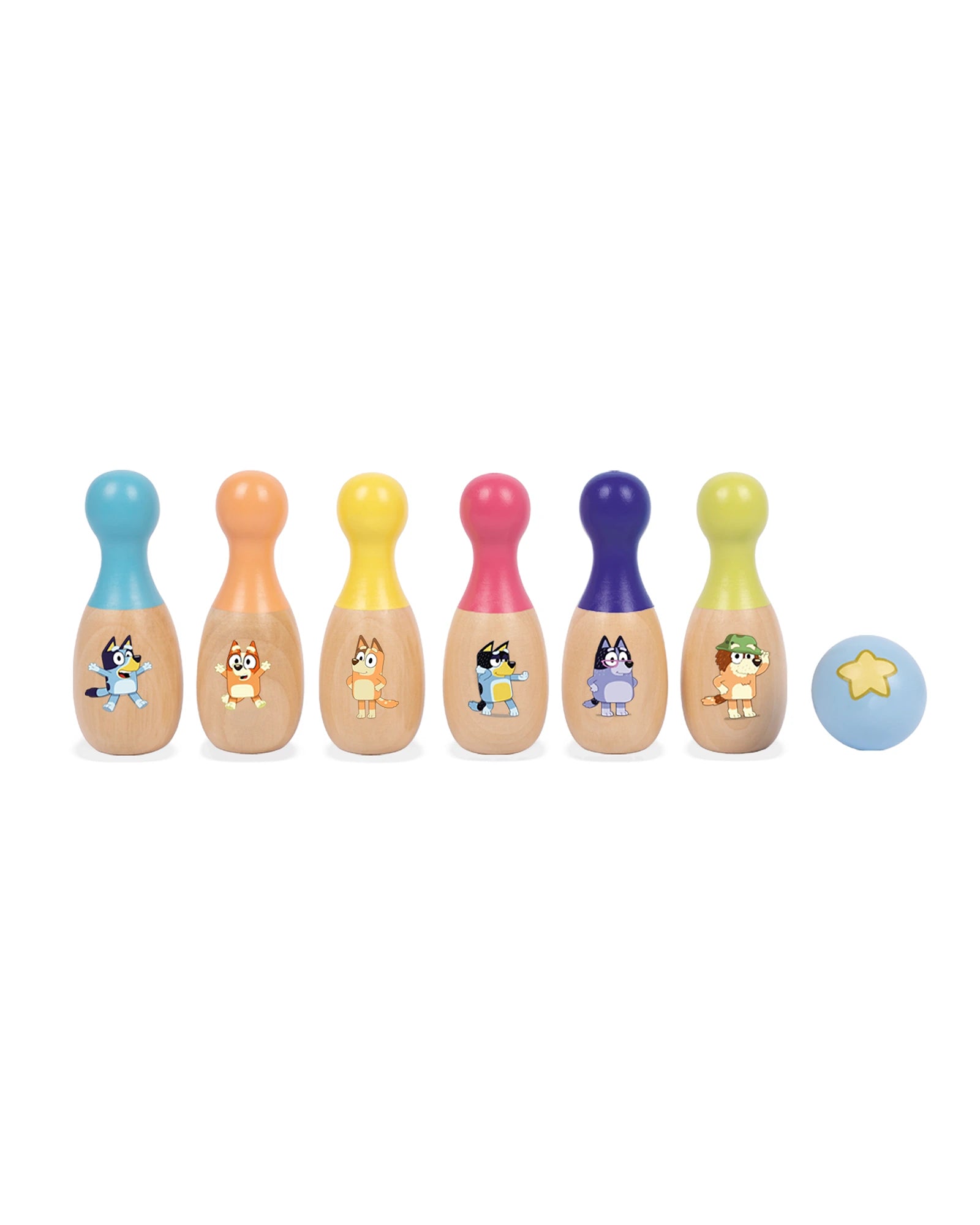 Bluey Wooden Character Skittles