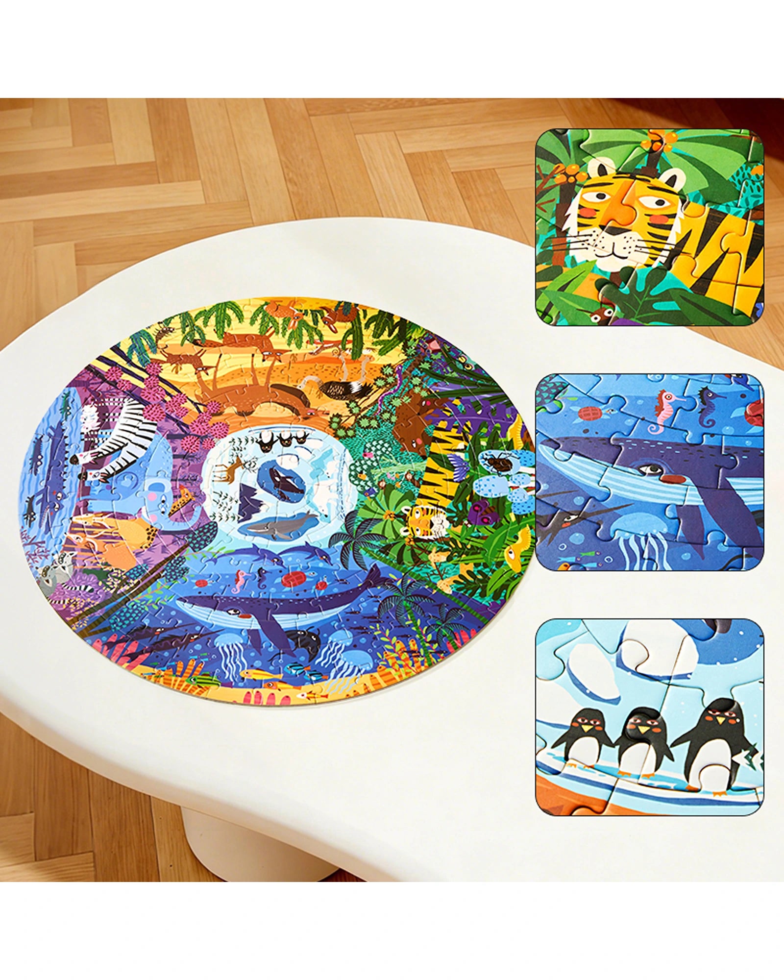 mideer Panoramic Puzzle - Animals around the World