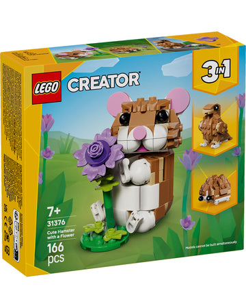 31376 Cute Hamster with a Flower