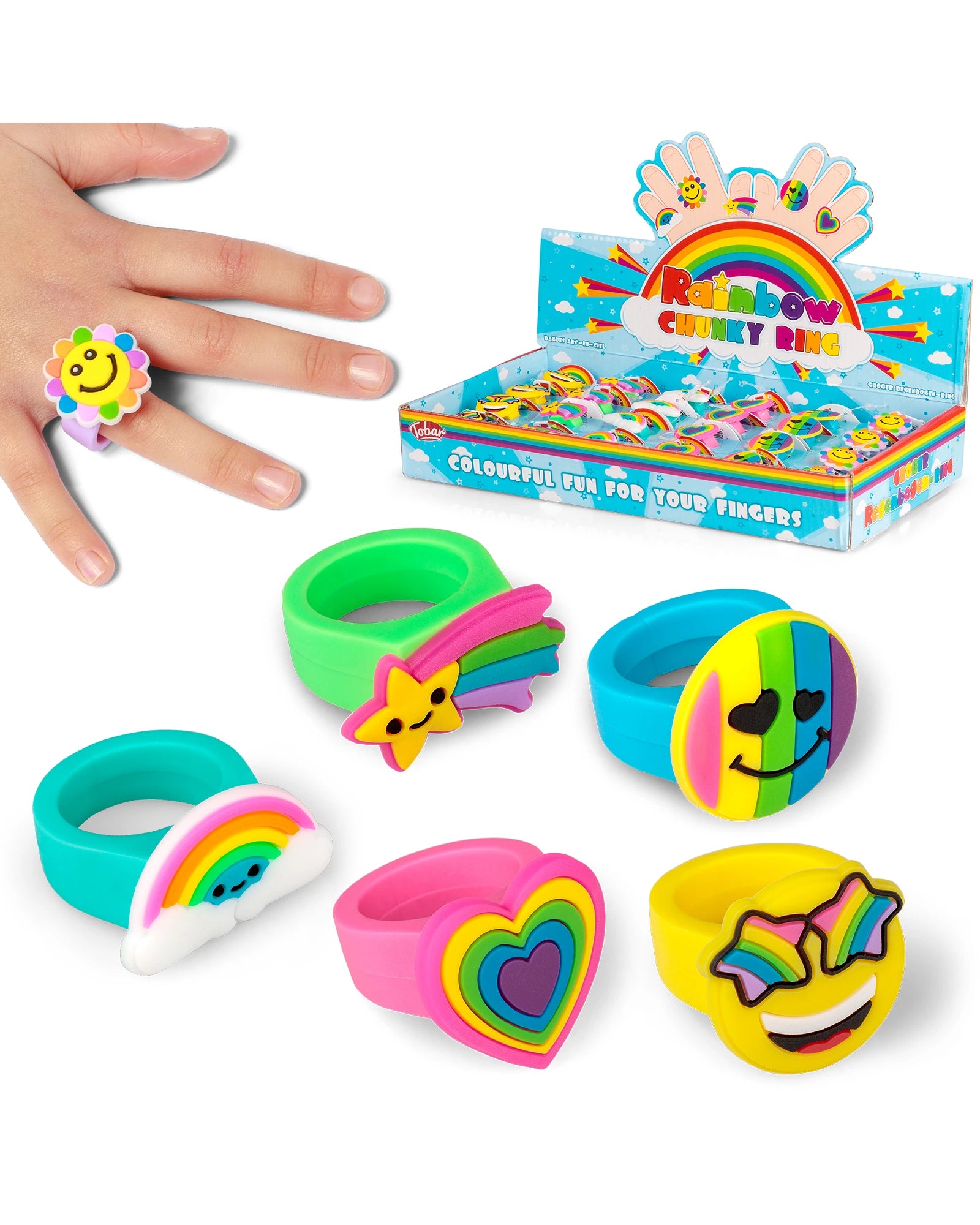 Rainbow Chunky Ring - Assorted