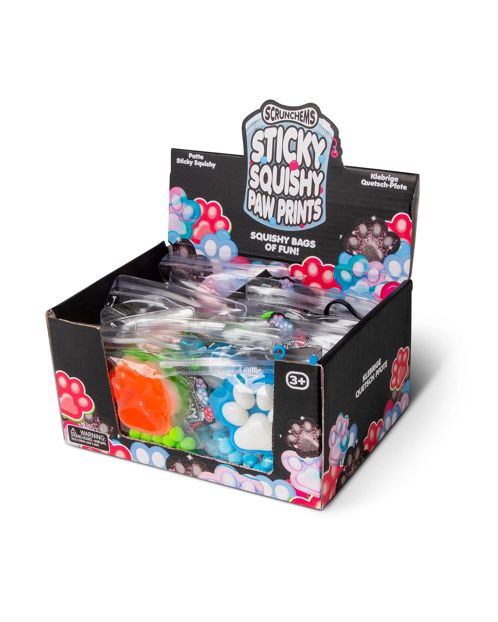 Scrunchems Sticky Squishy Paw Prints - Assorted