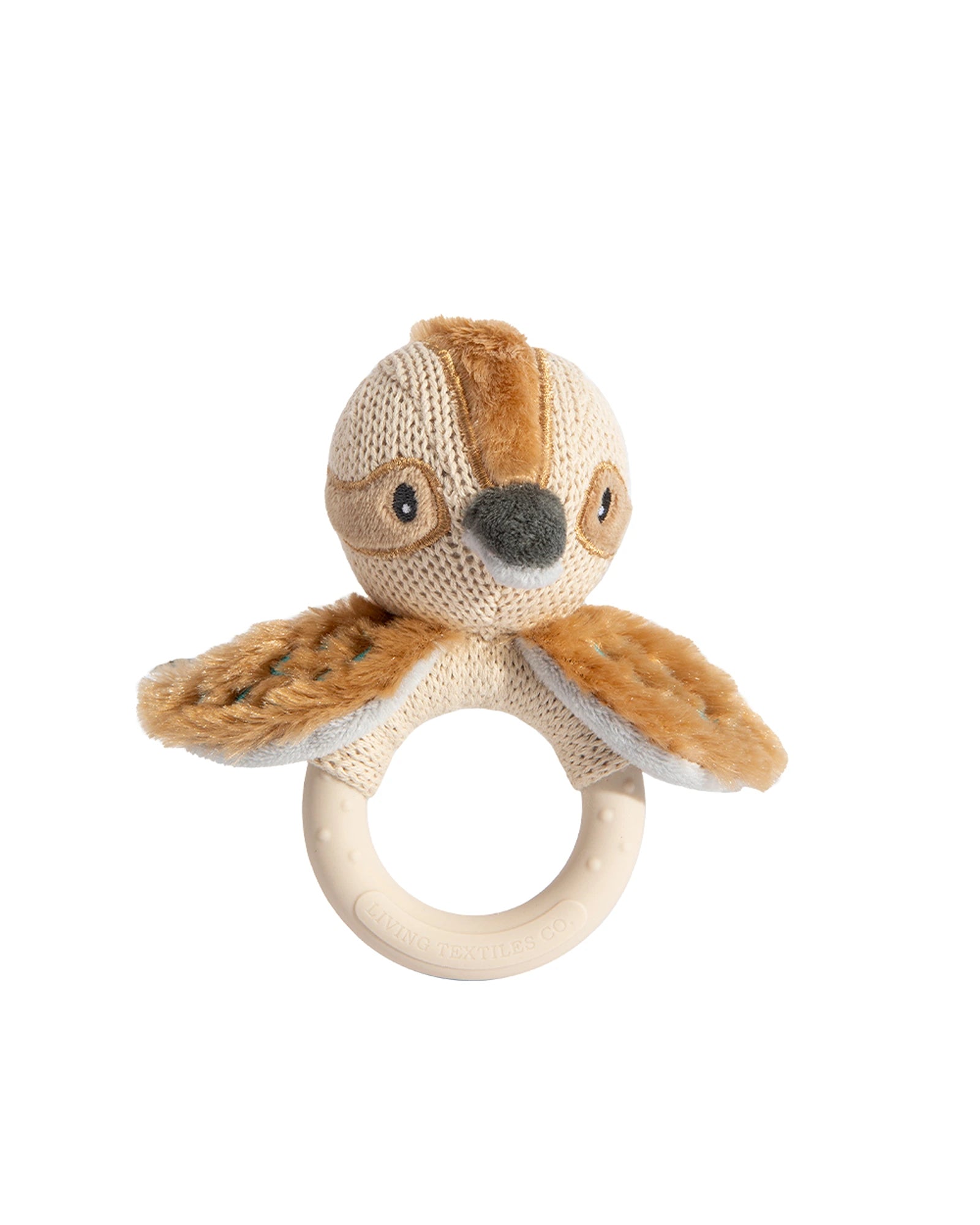 Living Textiles Ring Rattle - Kookaburra