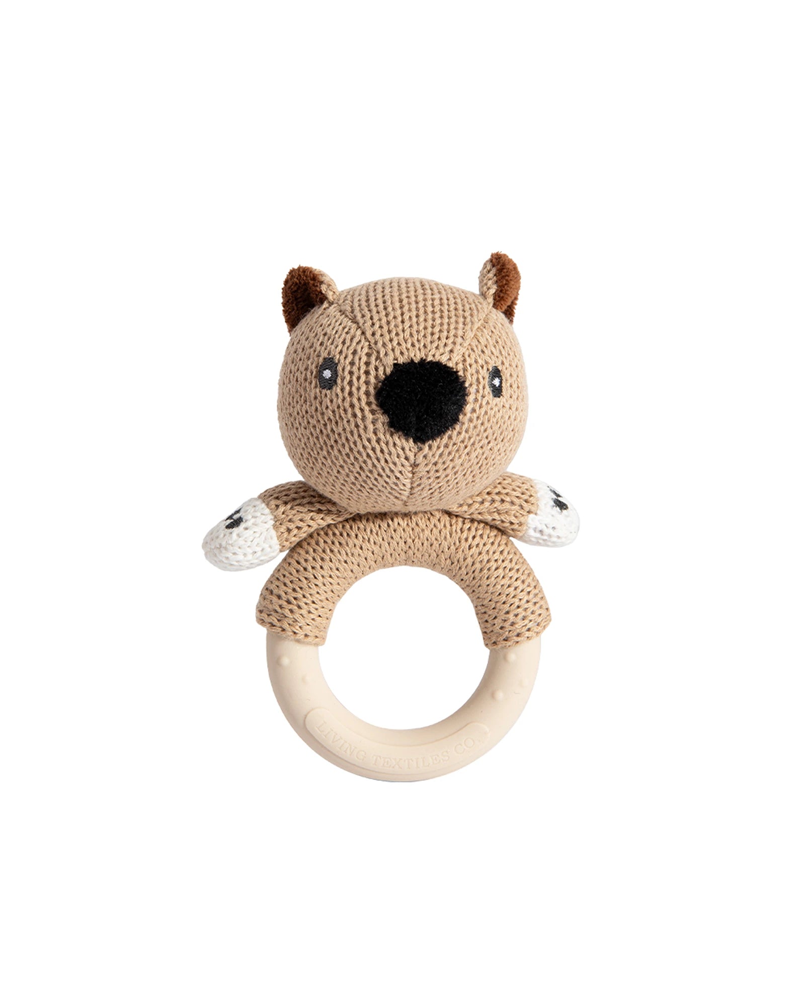 Living Textiles Ring Rattle - Wombat