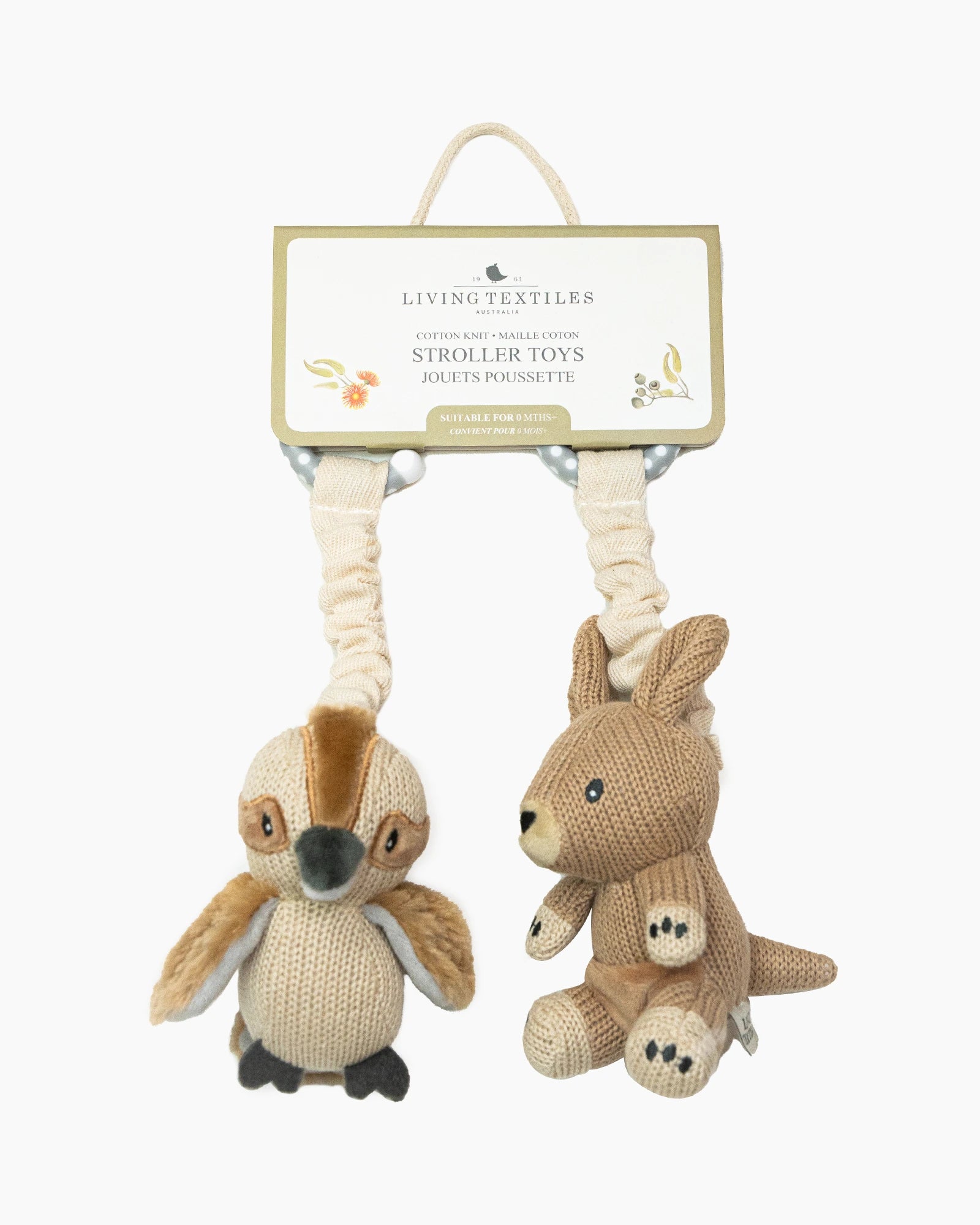 Living Textiles 2 Pack Stroller Toy - Roo & Kooka