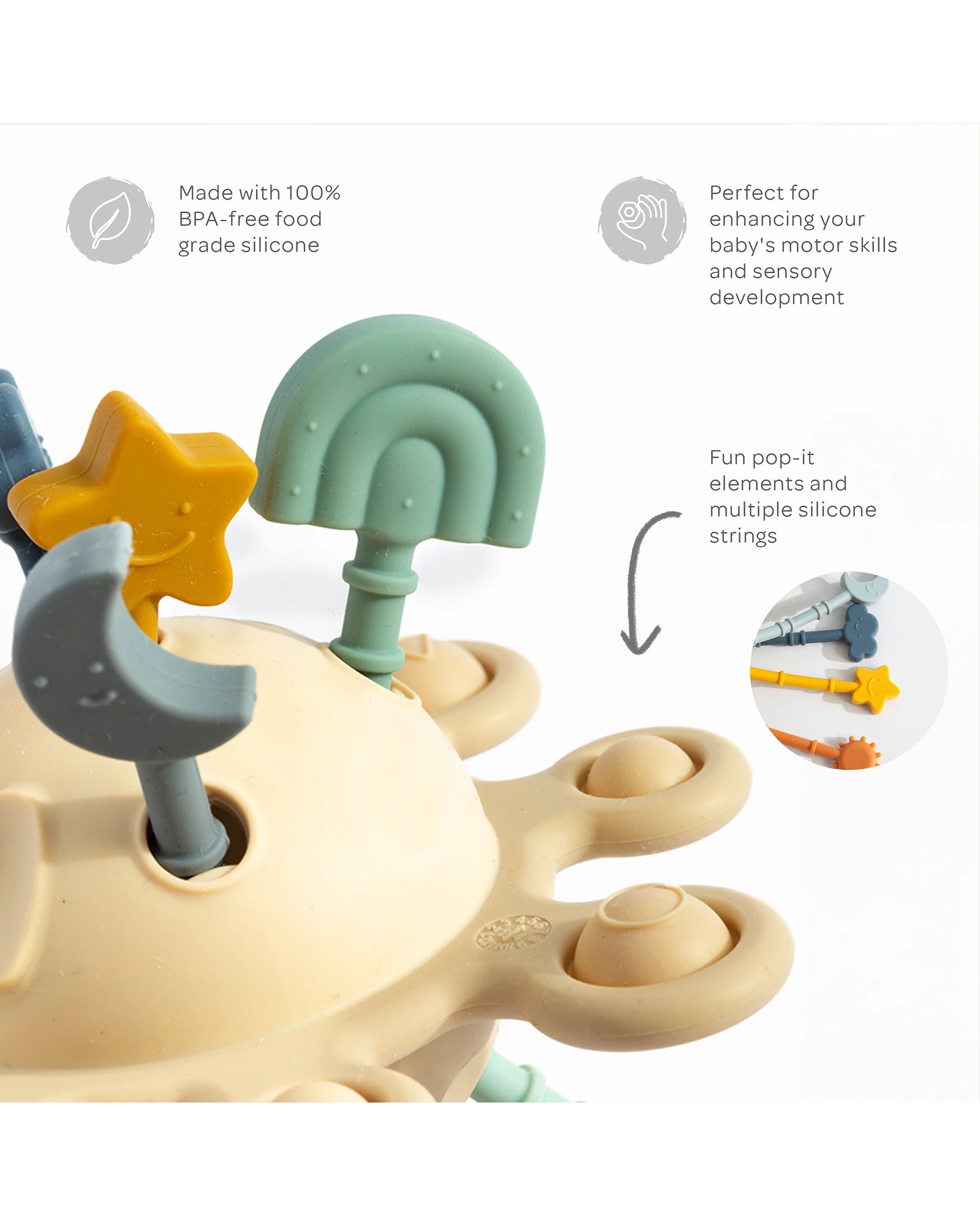Silicone Zippy Activity Toy - Jimmy