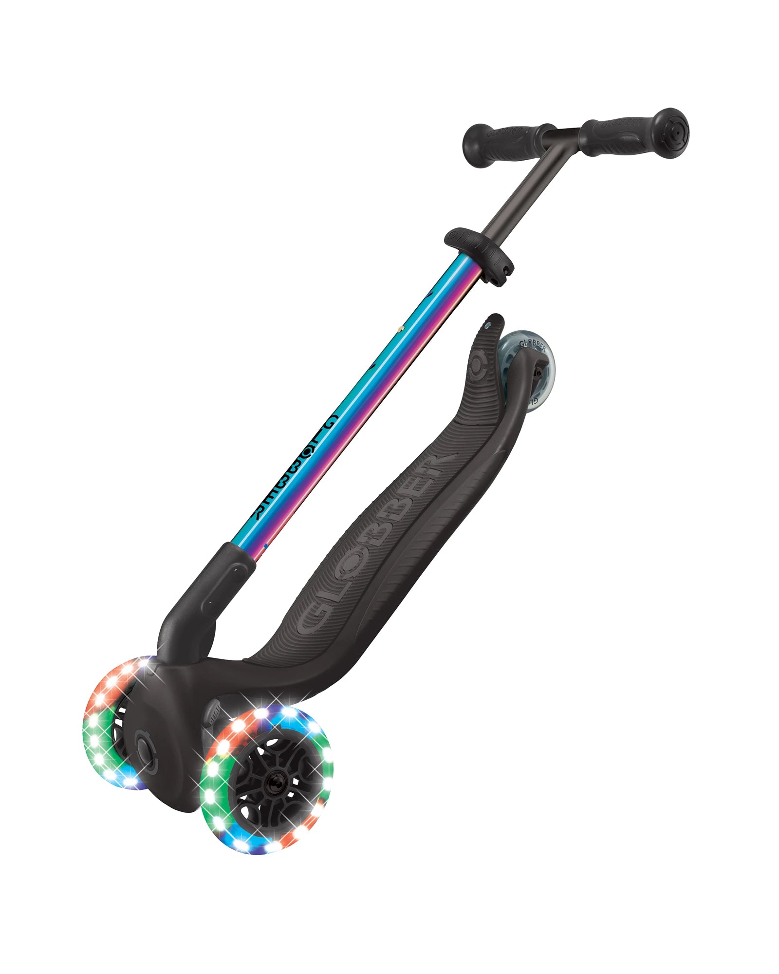 Globber PRIMO Foldable Lights Scooter - Neochrome