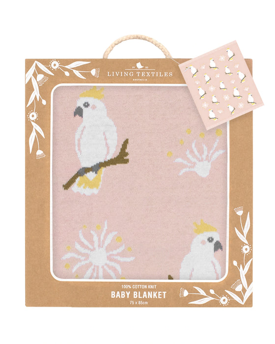 Australiana Baby Blanket Cockatoo Blush