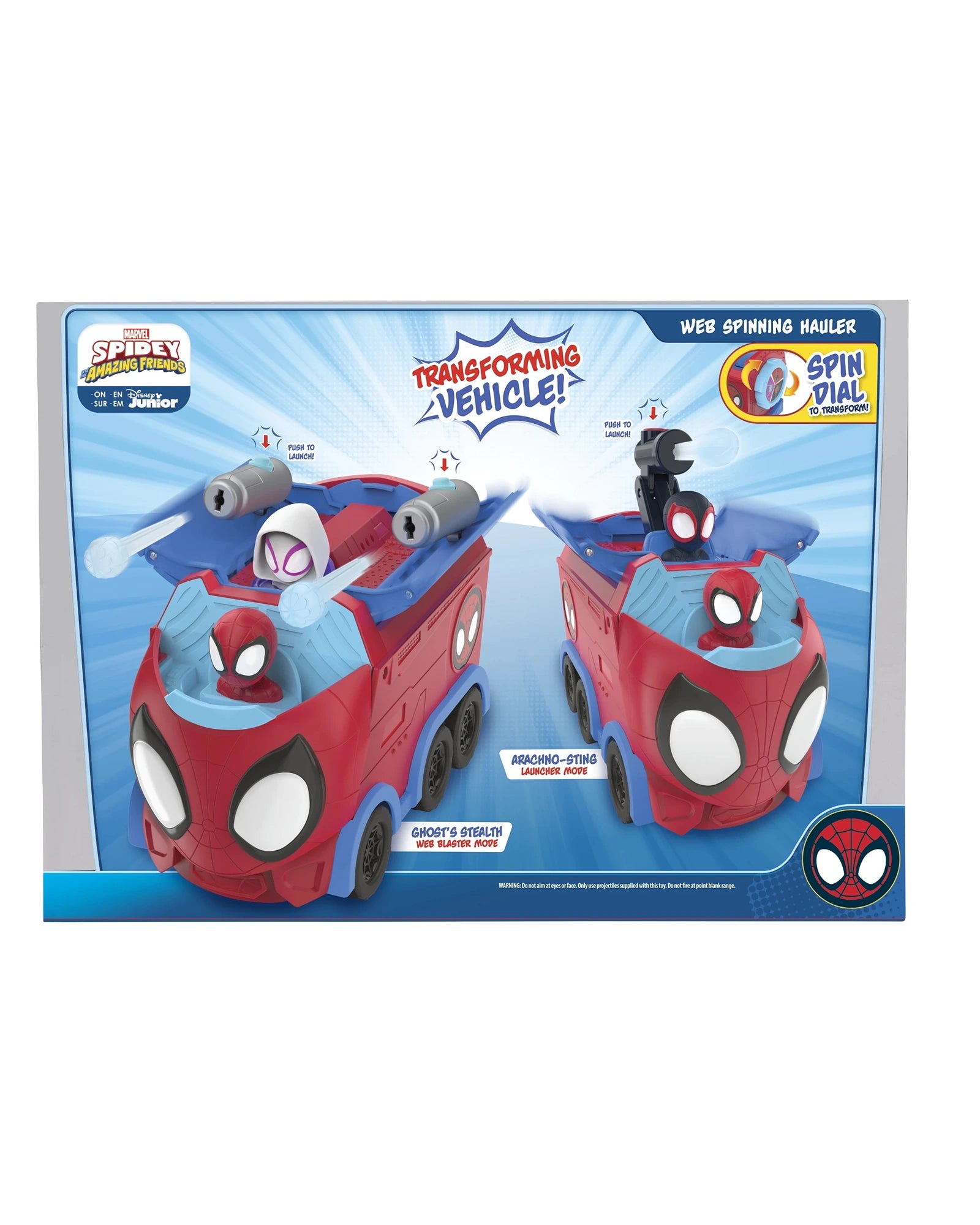 Spidey and His Amazing Friends Web Spinning Hauler Feature Vehicle