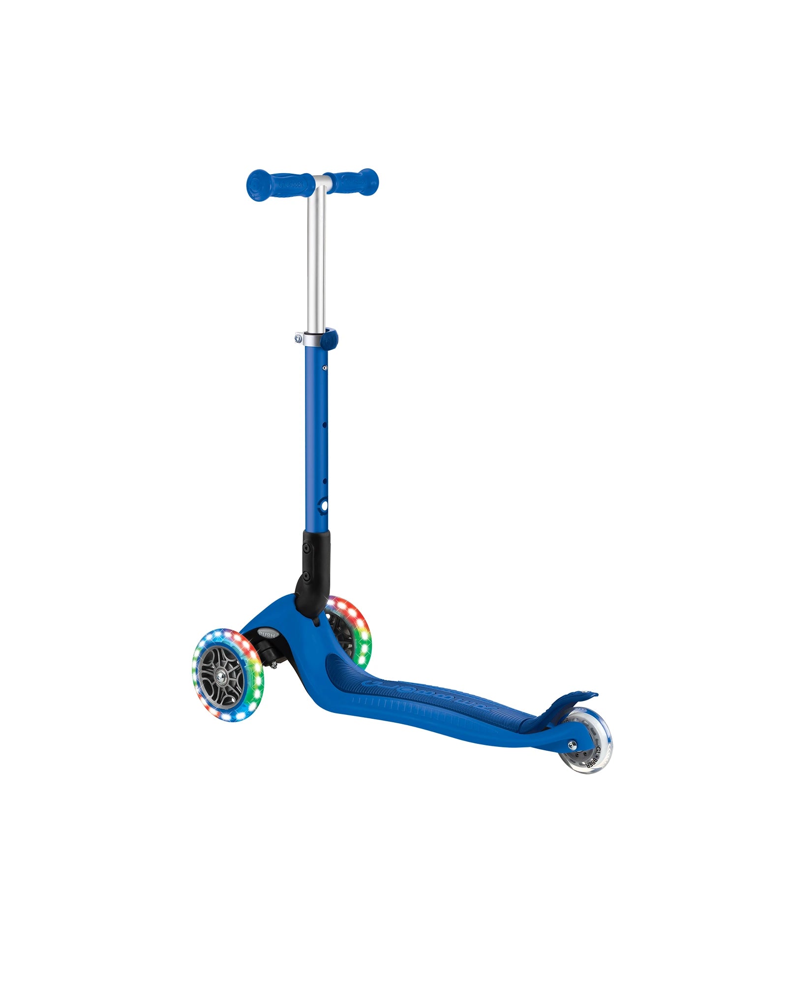 Globber Junior Primo Foldable Lights Scooter Navy Blue