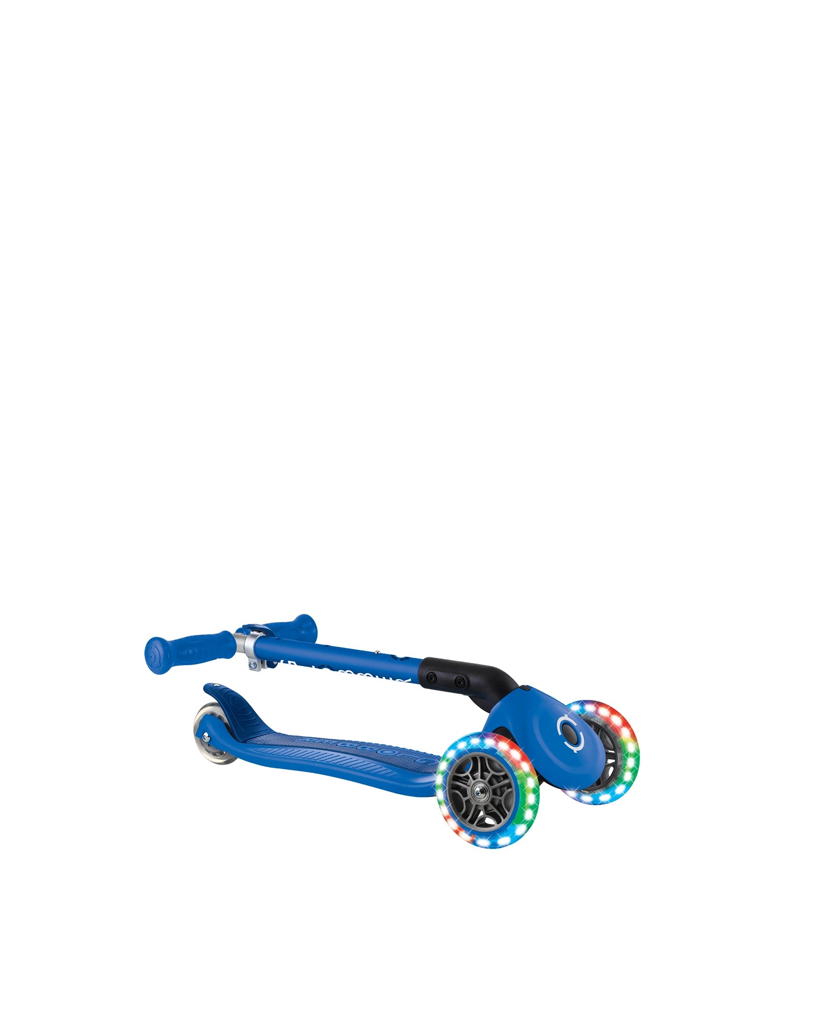 Globber Junior Primo Foldable Lights Scooter Navy Blue