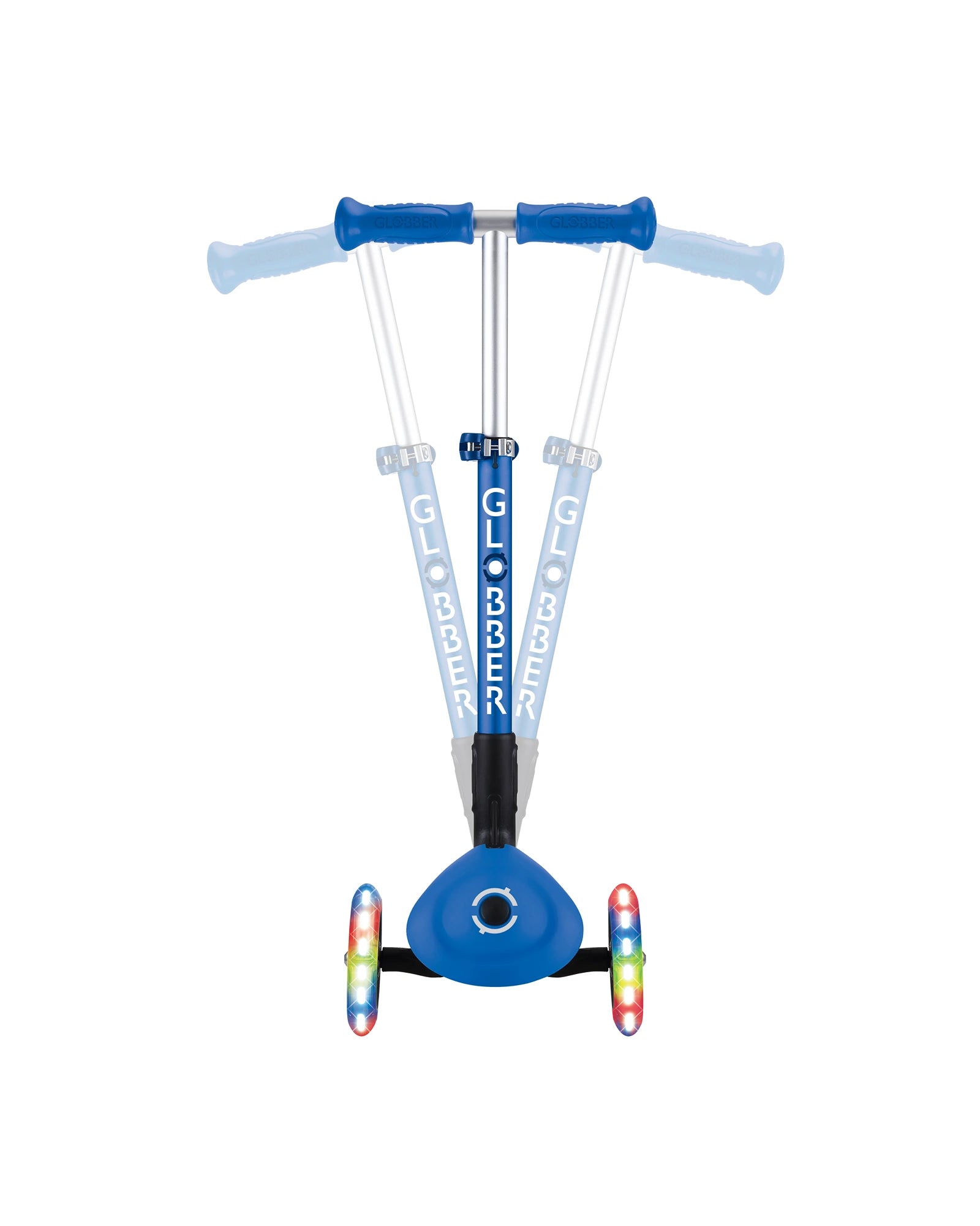 Globber Junior Primo Foldable Lights Scooter Navy Blue
