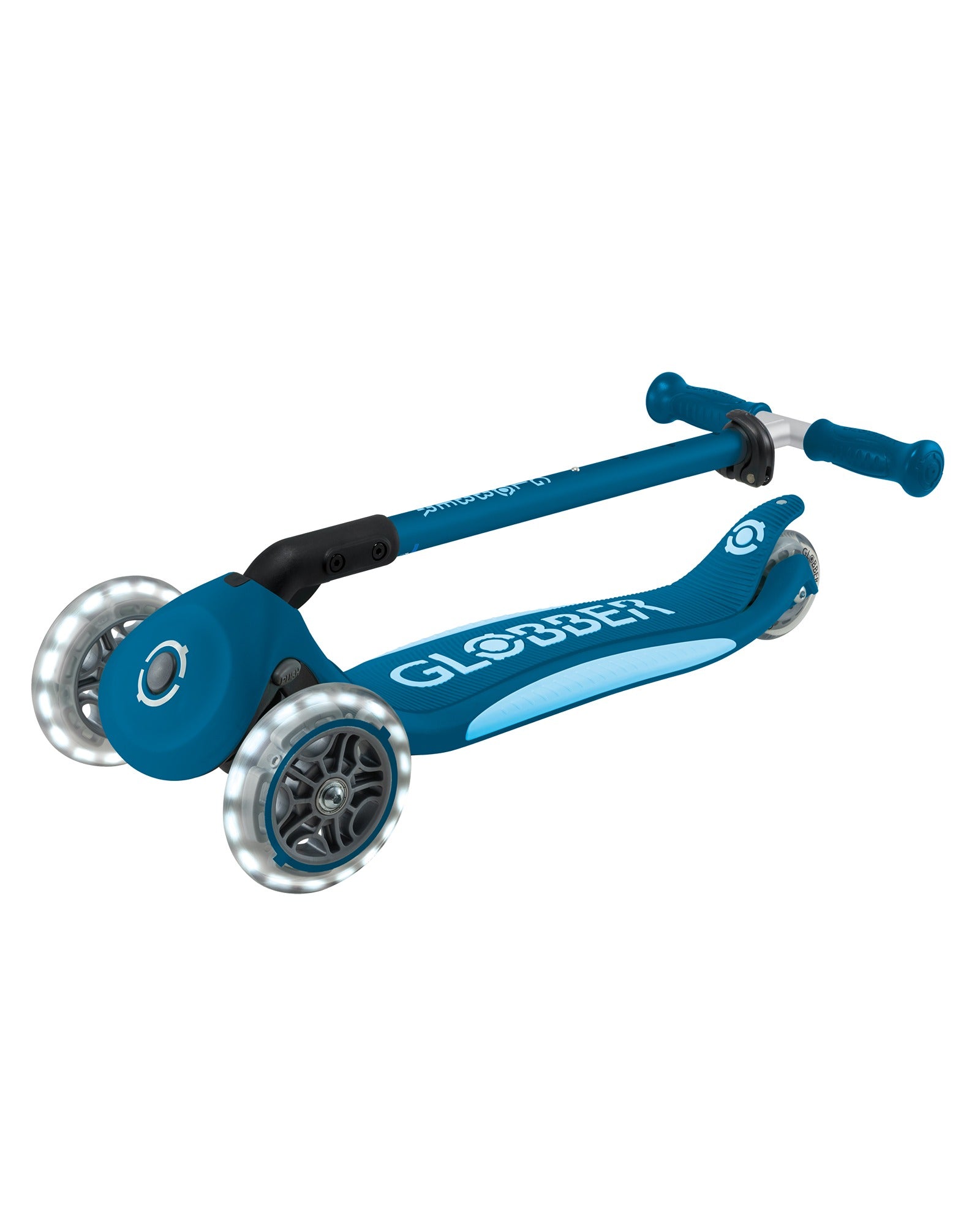 Globber Primo Fold Plus Lights Petrol Blue