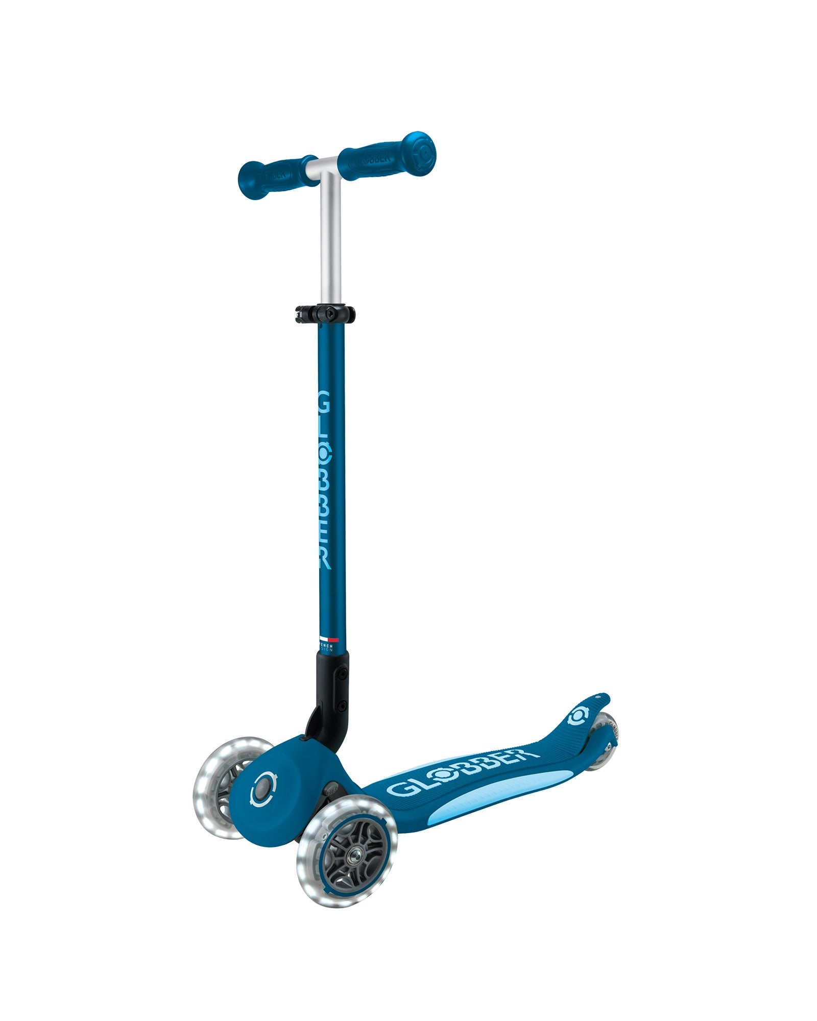 Globber Primo Fold Plus Lights Petrol Blue