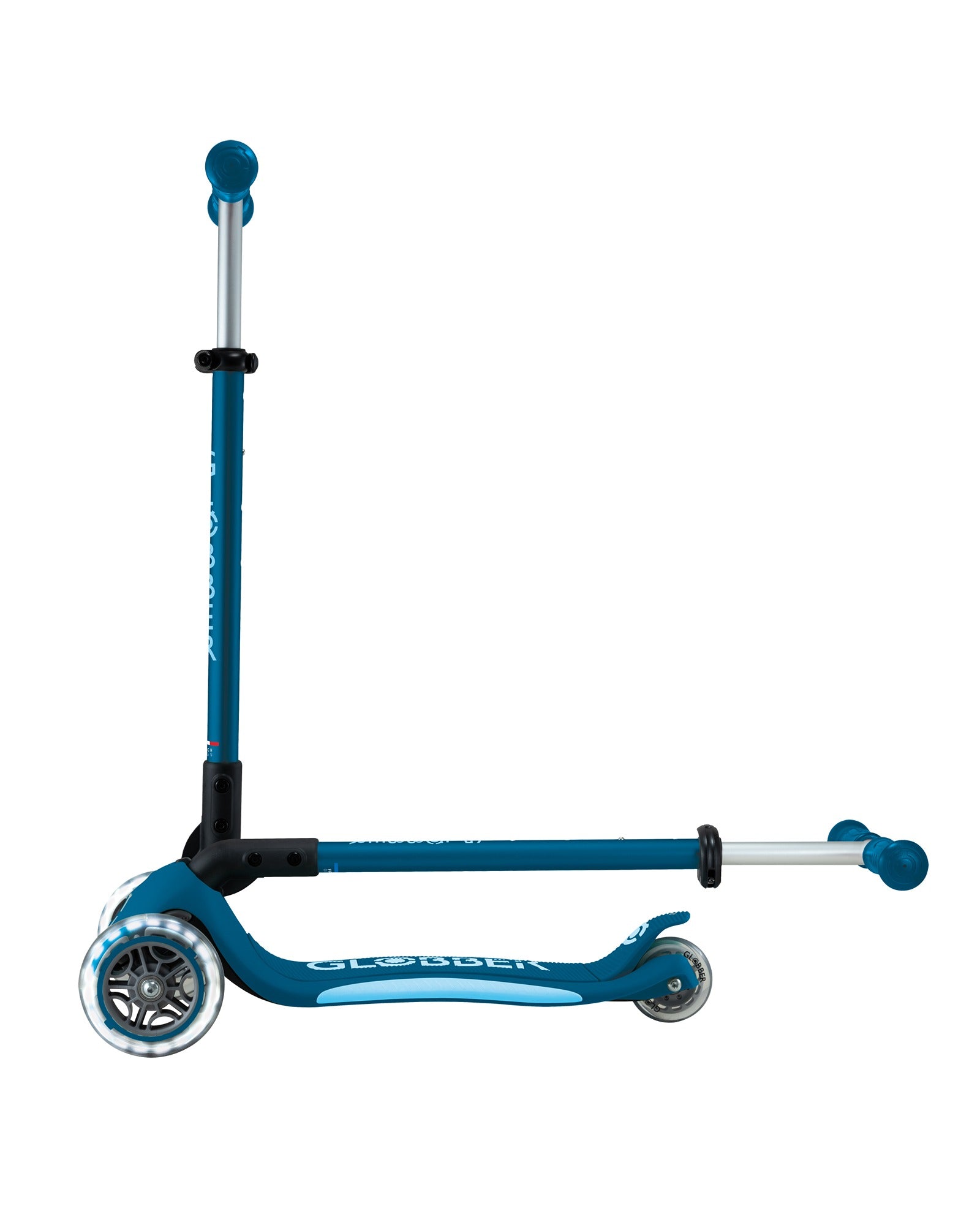 Globber Primo Fold Plus Lights Petrol Blue