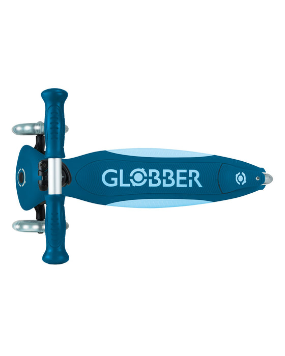 Globber Primo Fold Plus Lights Petrol Blue
