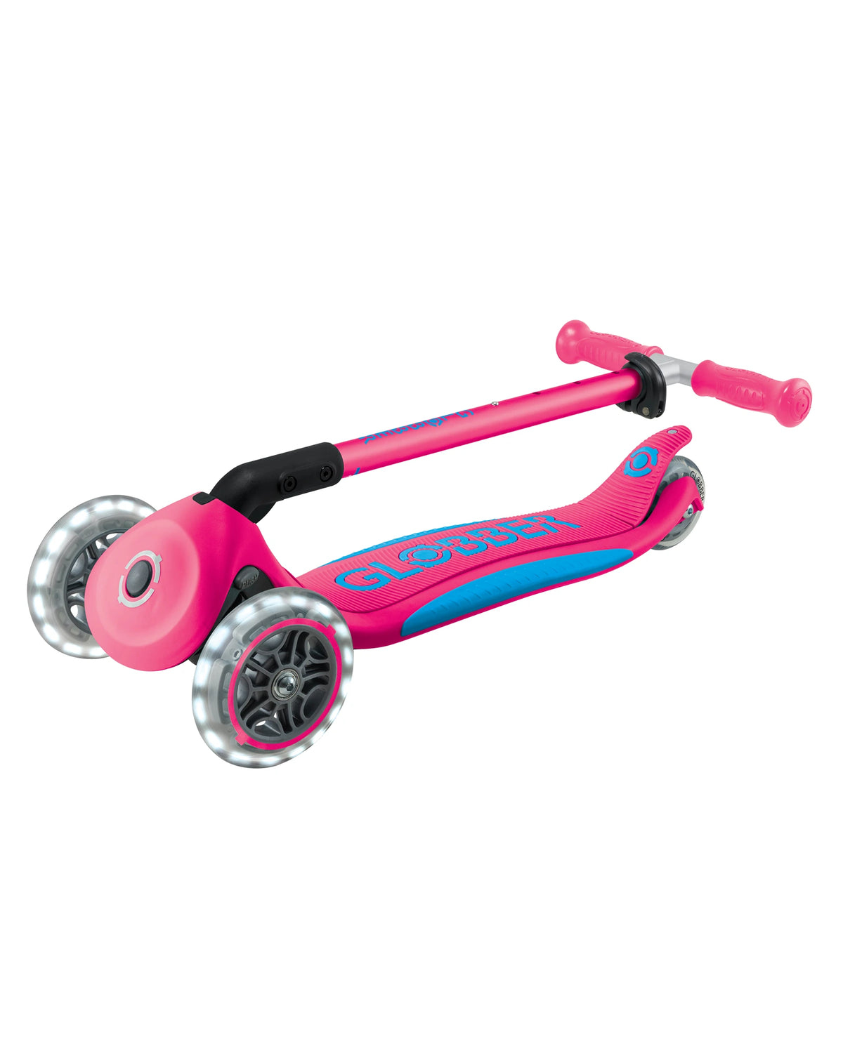 Globber Primo Fold Plus Lights Scooter V2 - Fuchsia Pink Globber Primo Fold Plus Lights Scooter V2 - Fuchsia Pink