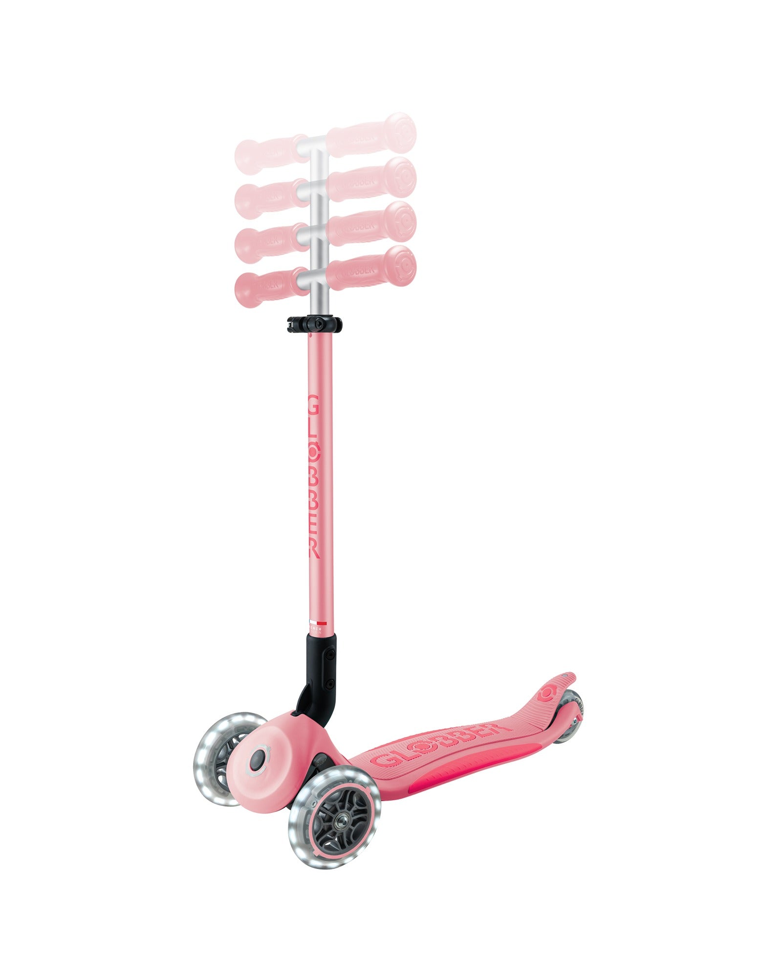 Globber Primo Fold Plus Lights Pink Coral