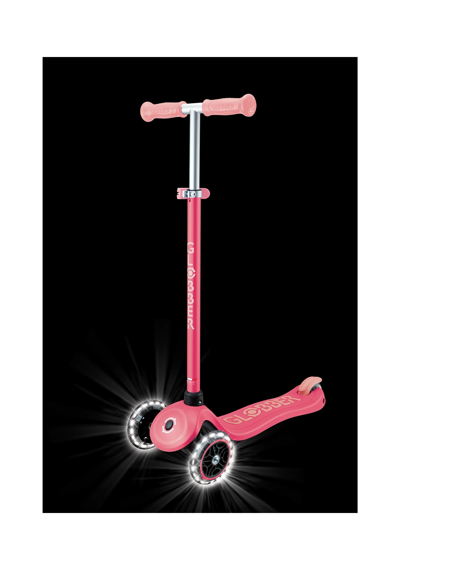 Globber Primo Plus Glow Lights Coral Pink