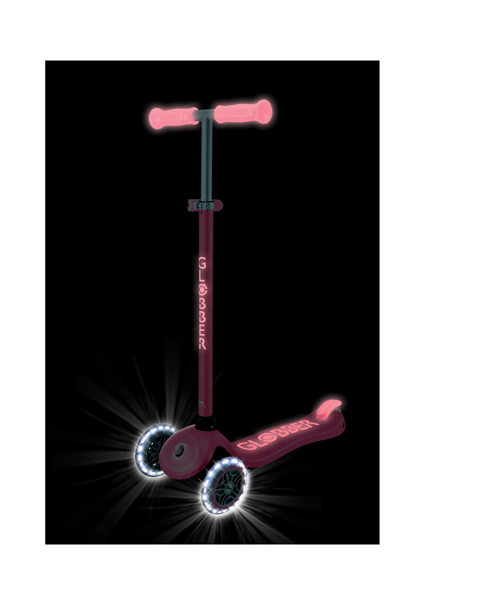 Globber Primo Plus Glow Lights Coral Pink