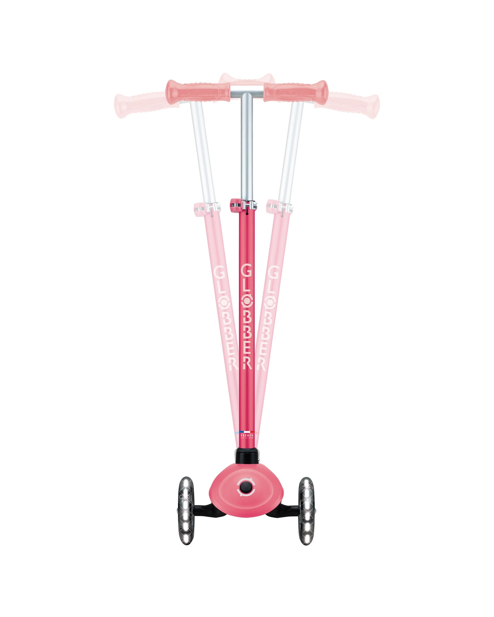 Globber Primo Plus Glow Lights Coral Pink