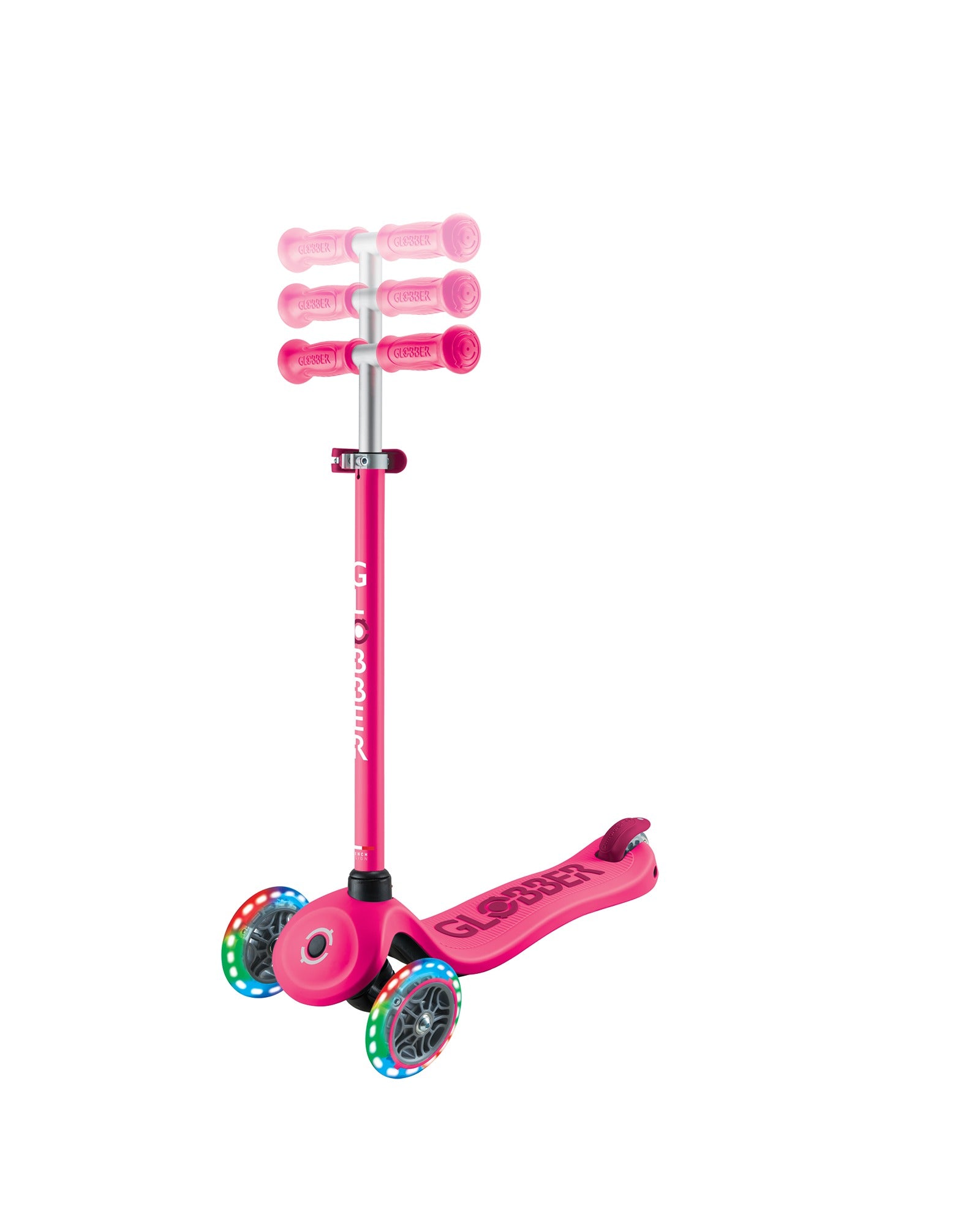 Globber GO UP SPORTY Lights - Fuchsia/ Dark Pink – Kidstuff
