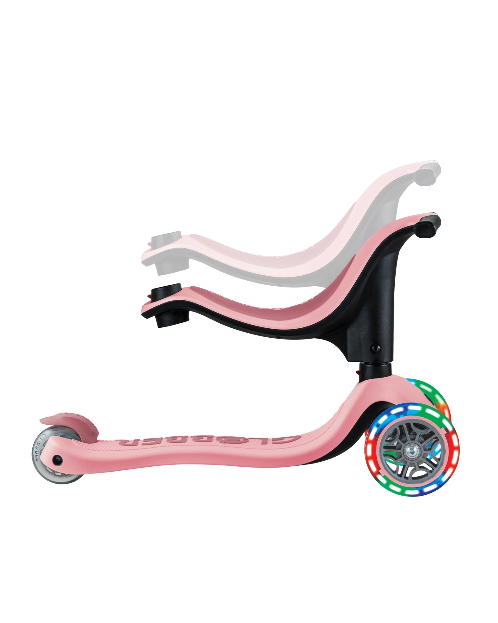 Globber Go Sporty Lights V2 Pastel Pink/Deep Pink