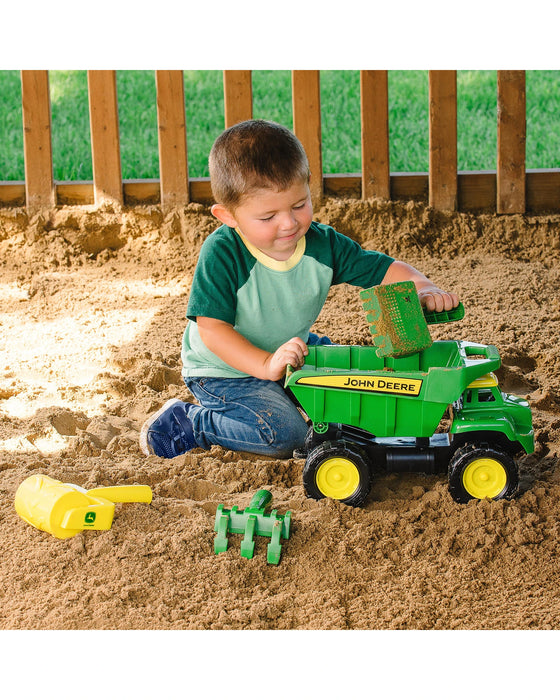 John Deere 38cm Big Scoop Dump Truck with Sand Tools