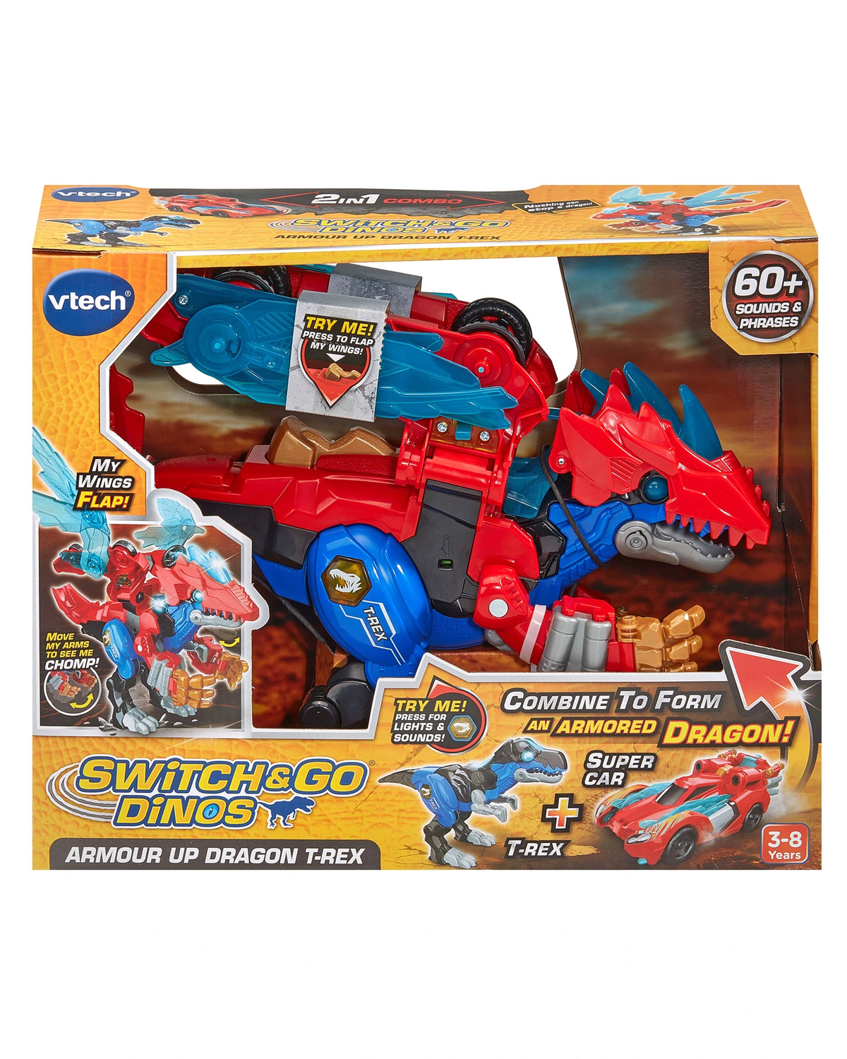 Vtech Switch & Go Dinos Armour Up Dragon T-Rex