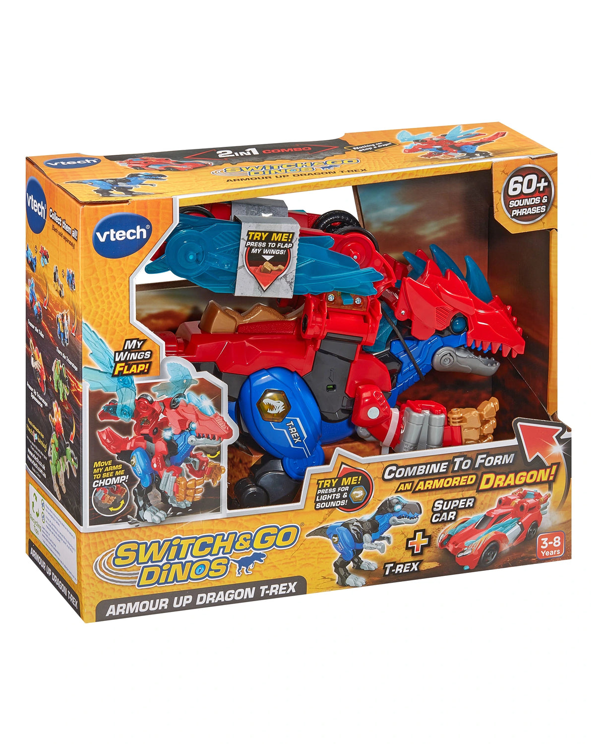 Vtech Switch & Go Dinos Armour Up Dragon T-Rex