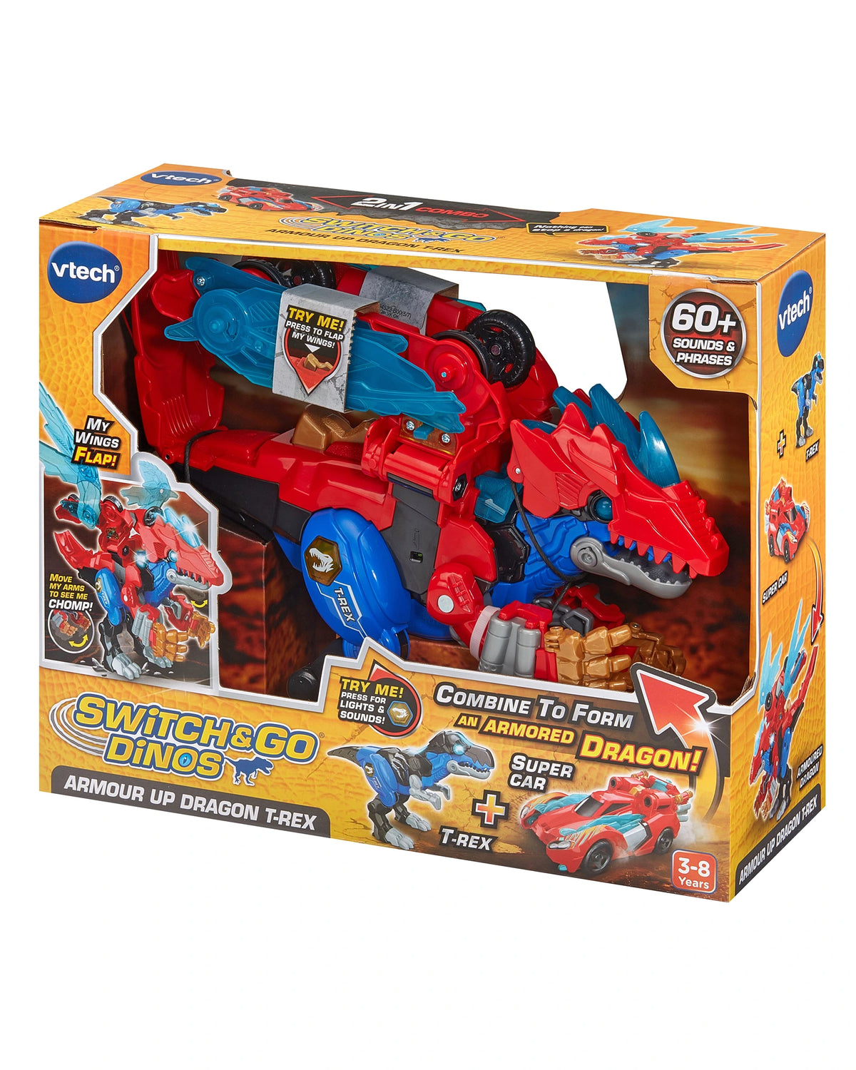 Vtech Switch & Go Dinos Armour Up Dragon T-Rex