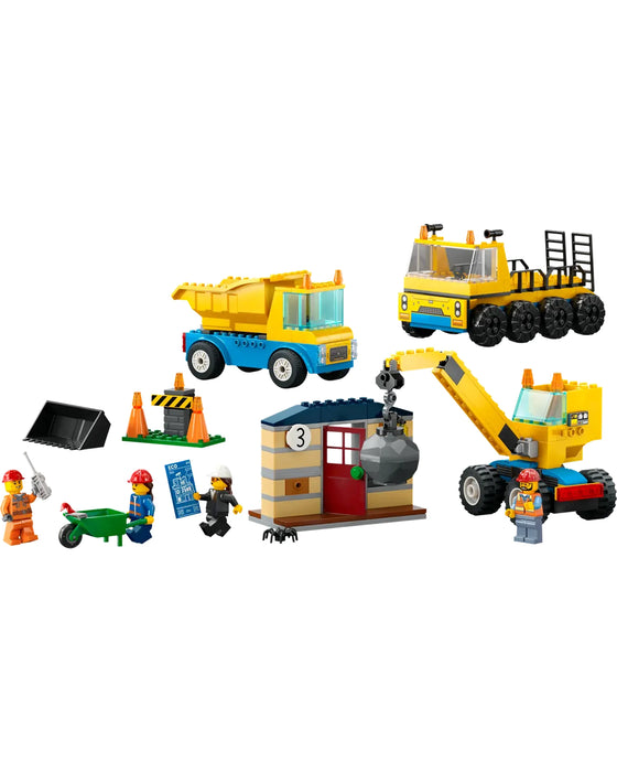 60391 Construction Trucks and Wrecking Ball Cr