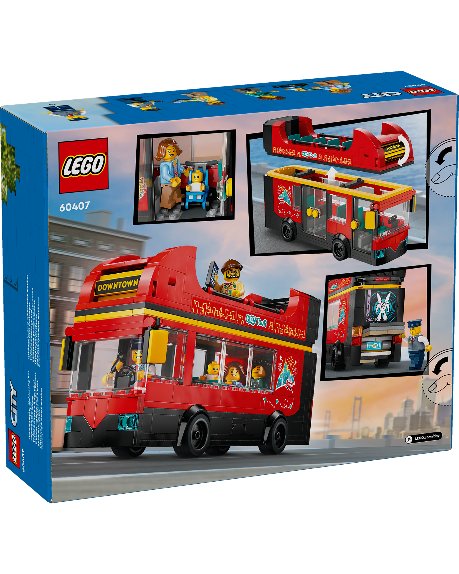 60407 Red Double-Decker Sightseeing Bus