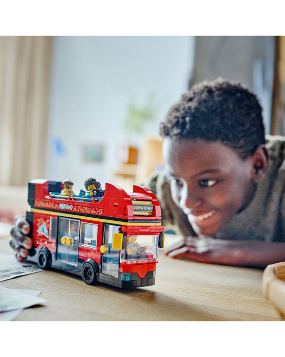60407 Red Double-Decker Sightseeing Bus