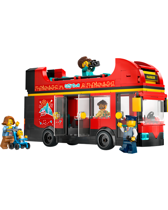 60407 Red Double-Decker Sightseeing Bus
