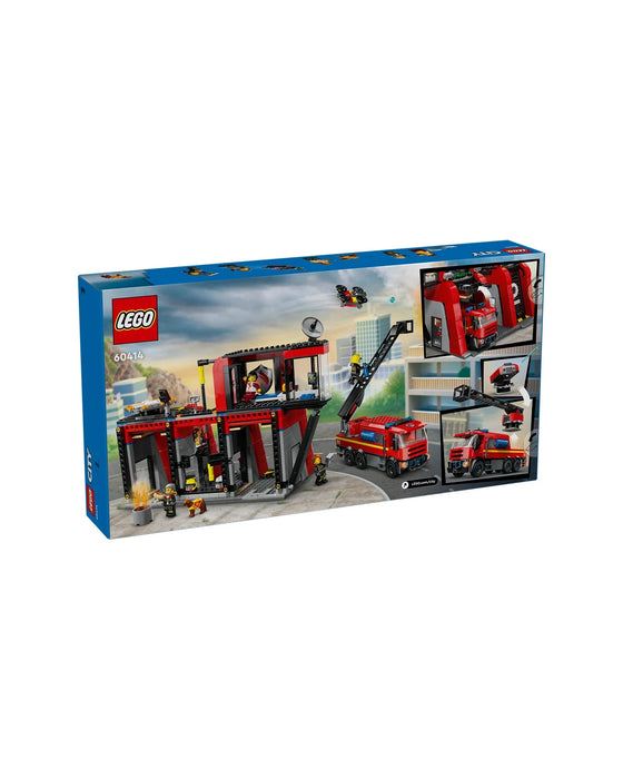 60414 Fire Station with Fire Truck