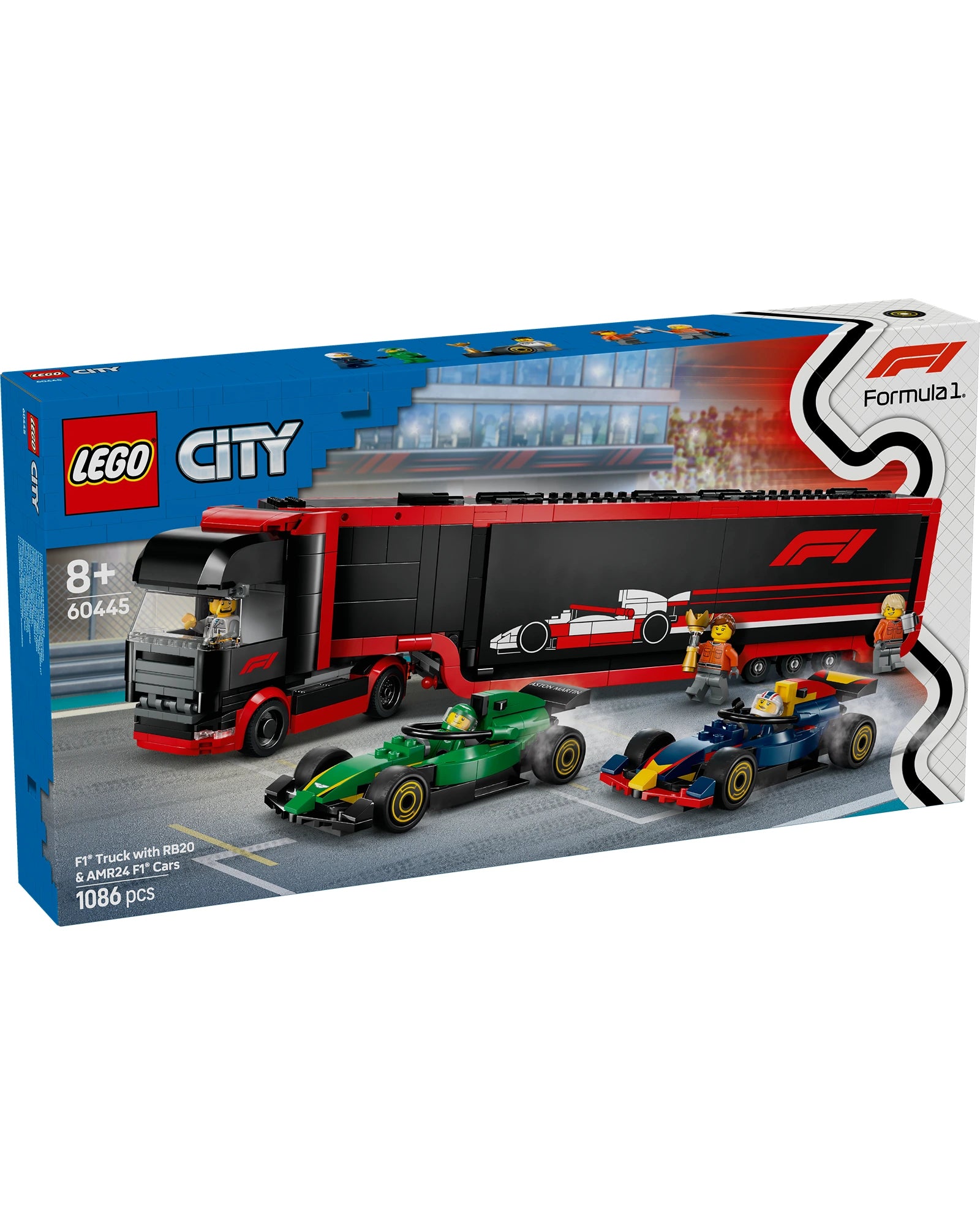 60445 F1 Truck with RB20 & AMR24 F1 Cars